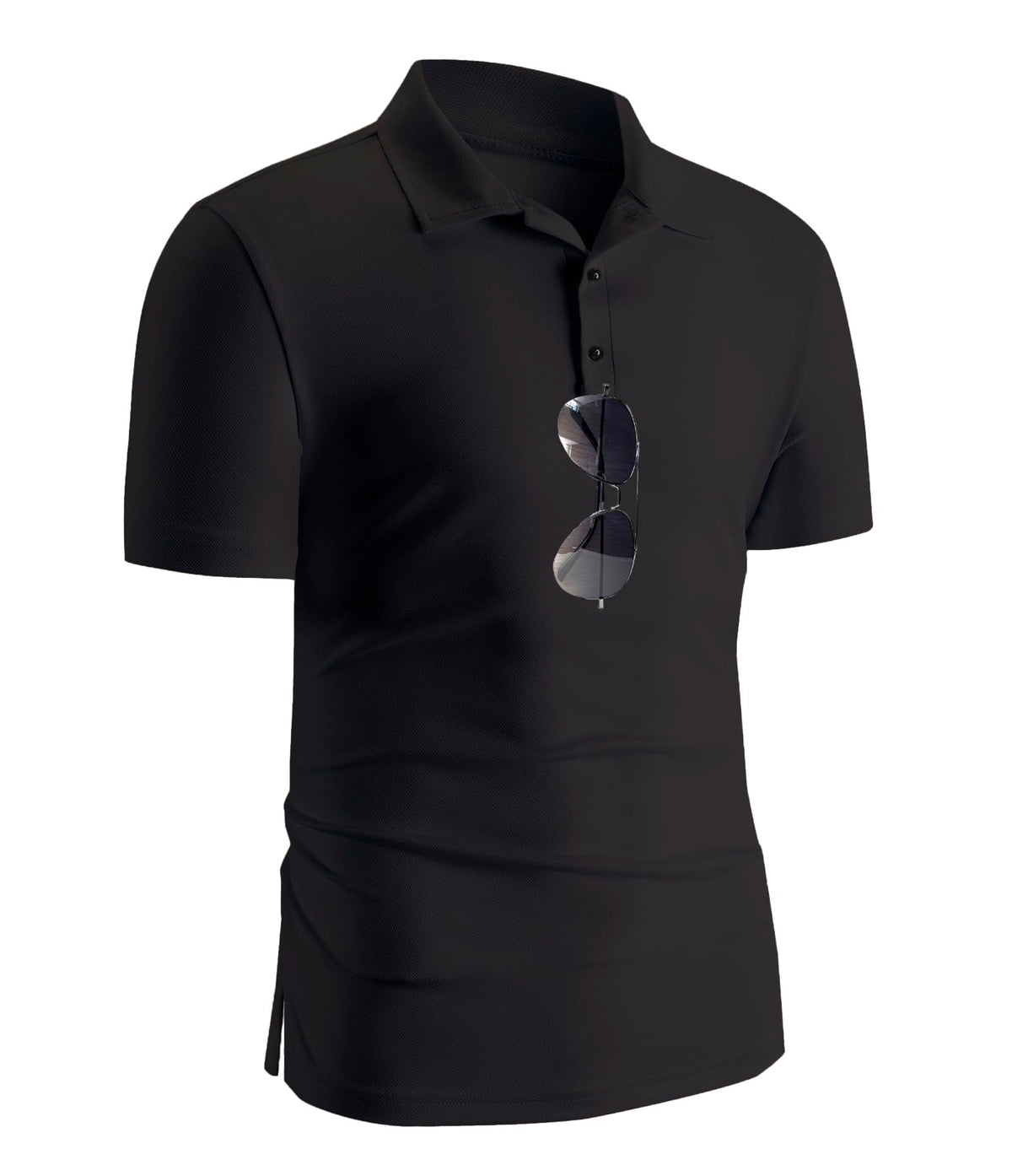 Men's Polo Shirt Quick Dry Short Sleeve Tactical Collared Shirts Performance Moisture Wicking Pique Golf Shirt
