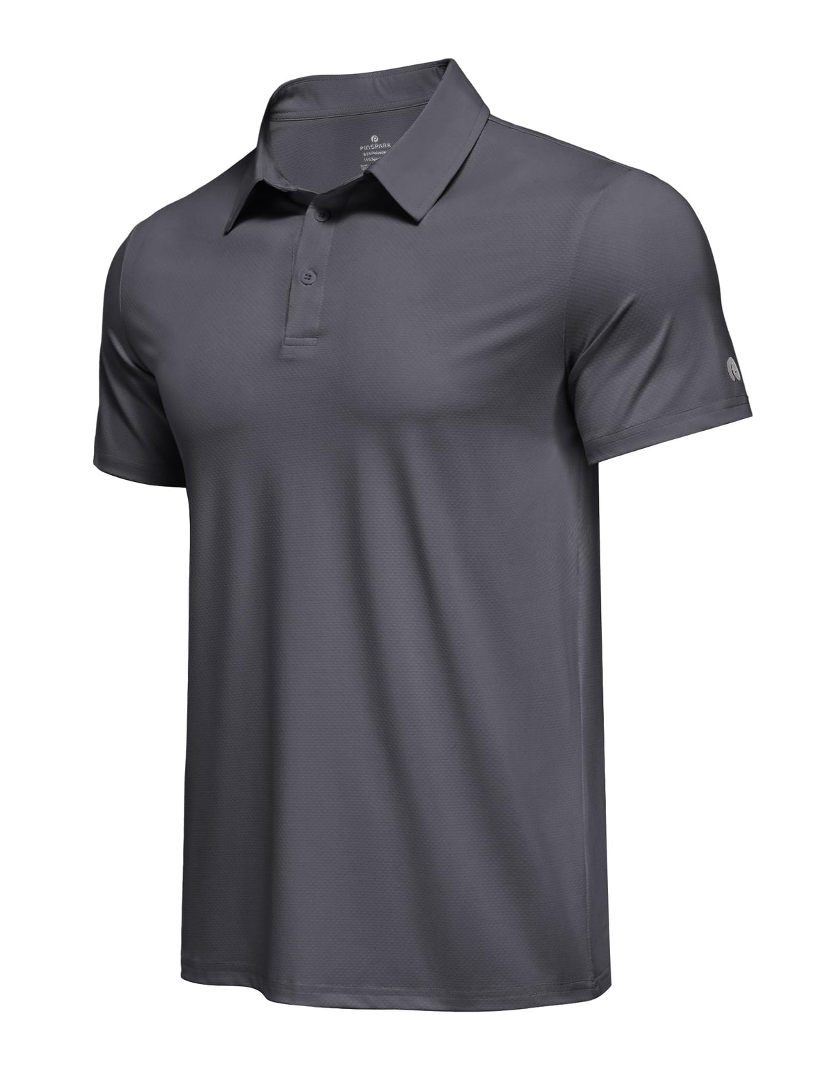 PINSPARK Men's Golf Polo Shirts UPF 50+ Moisture Wicking Collared Shirts
