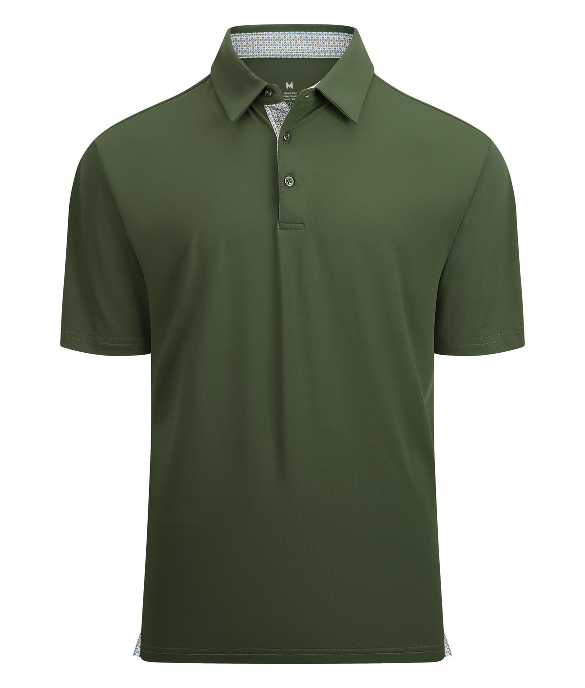Alex Vando Mens Golf Shirt Quick-Dry Solid Short Sleeve Polo Shirts
