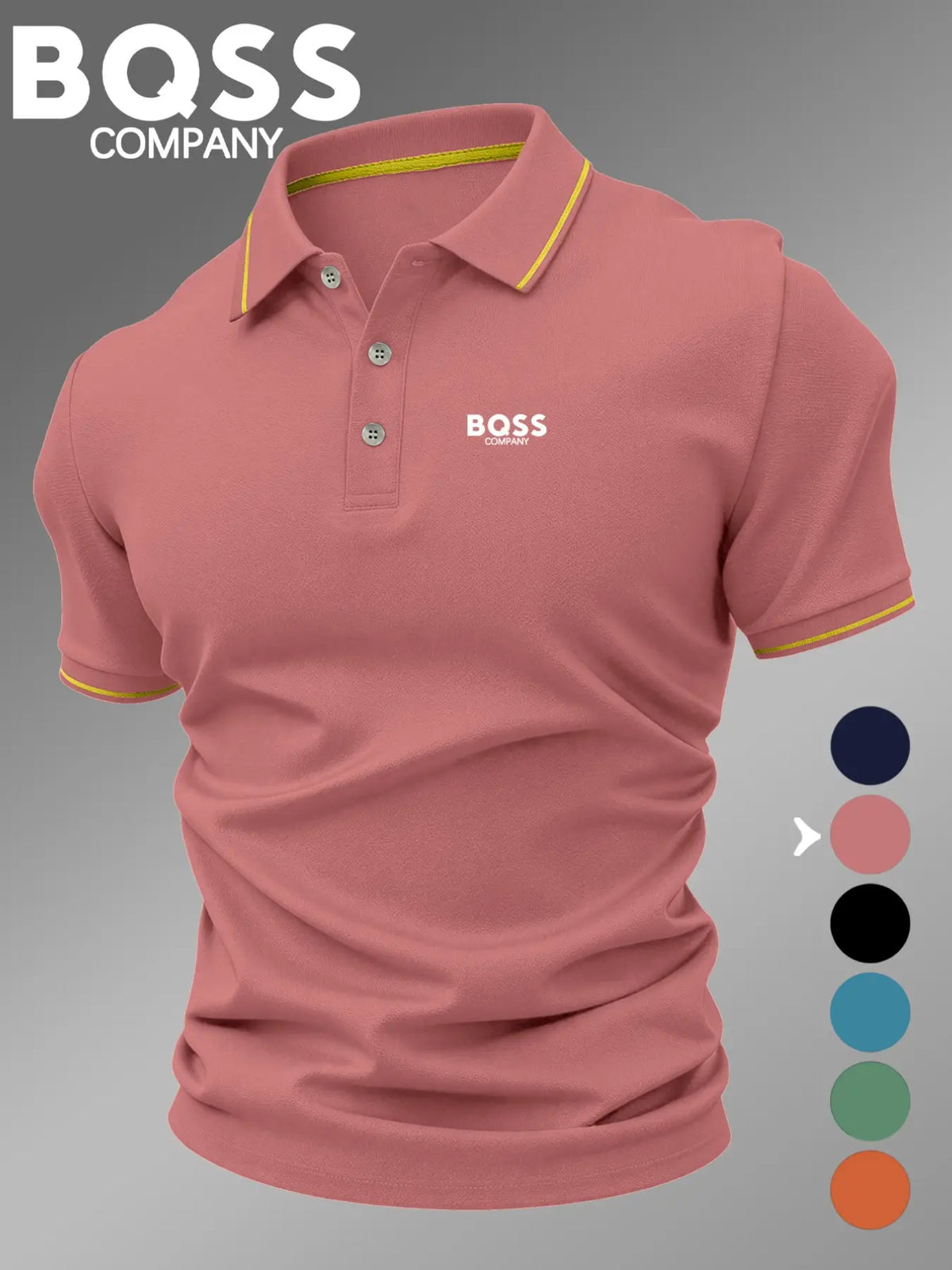 Men's Fitted Collared Summer Polo Shirt, Casual Geometric Print, Breathable and Comfortable, All-Season Wear, High-Quality Durable Polo Top