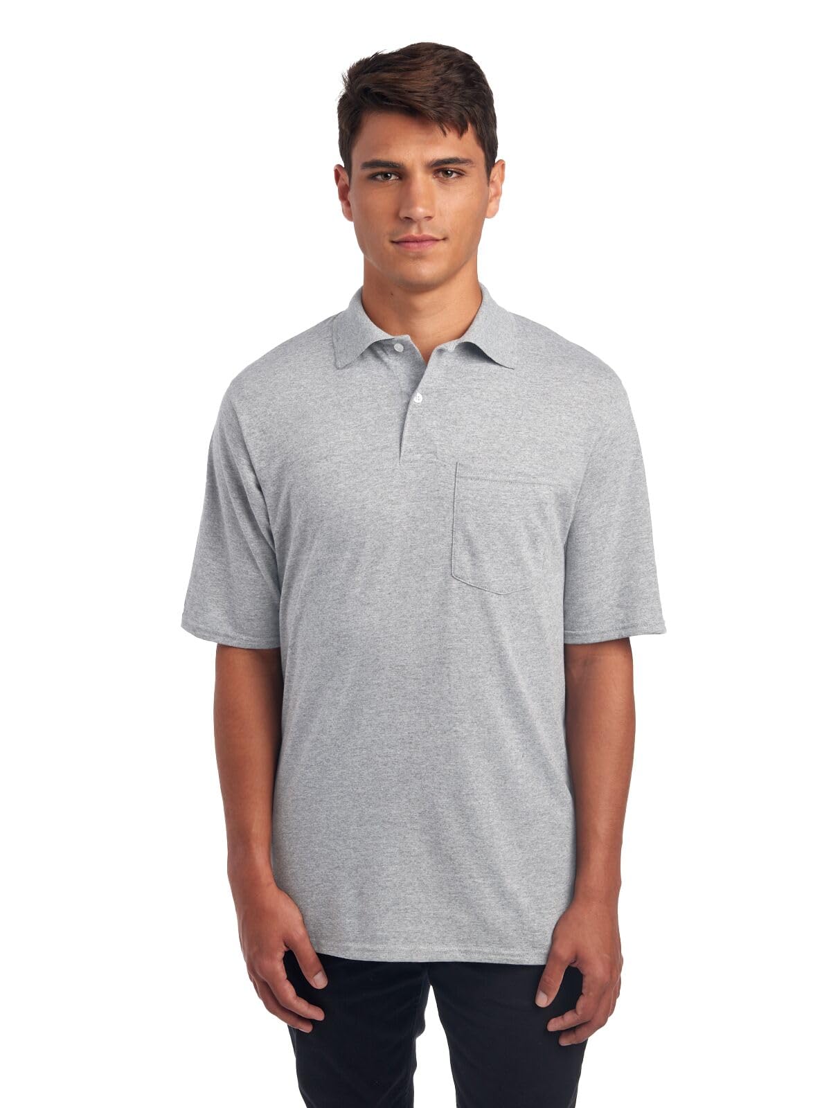 Jerzees Men's Dri Power Cotton Blend Polo Shirts, Moisture Wicking for All Day Comfort, Short or Long Sleeve