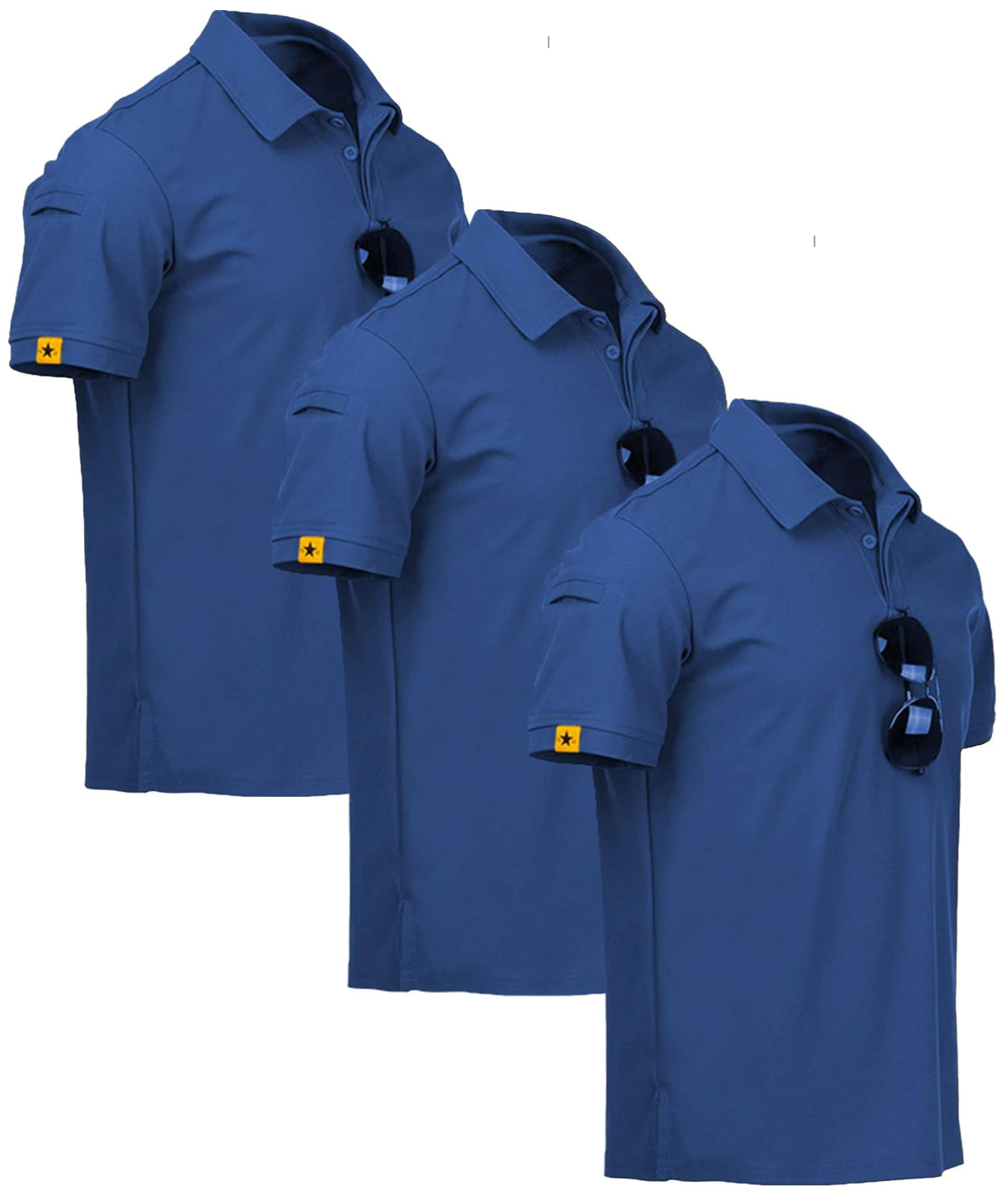 ZITY 3 Pack Mens Golf Polo Shirts Short Sleeve Business Casual T-Shirts
