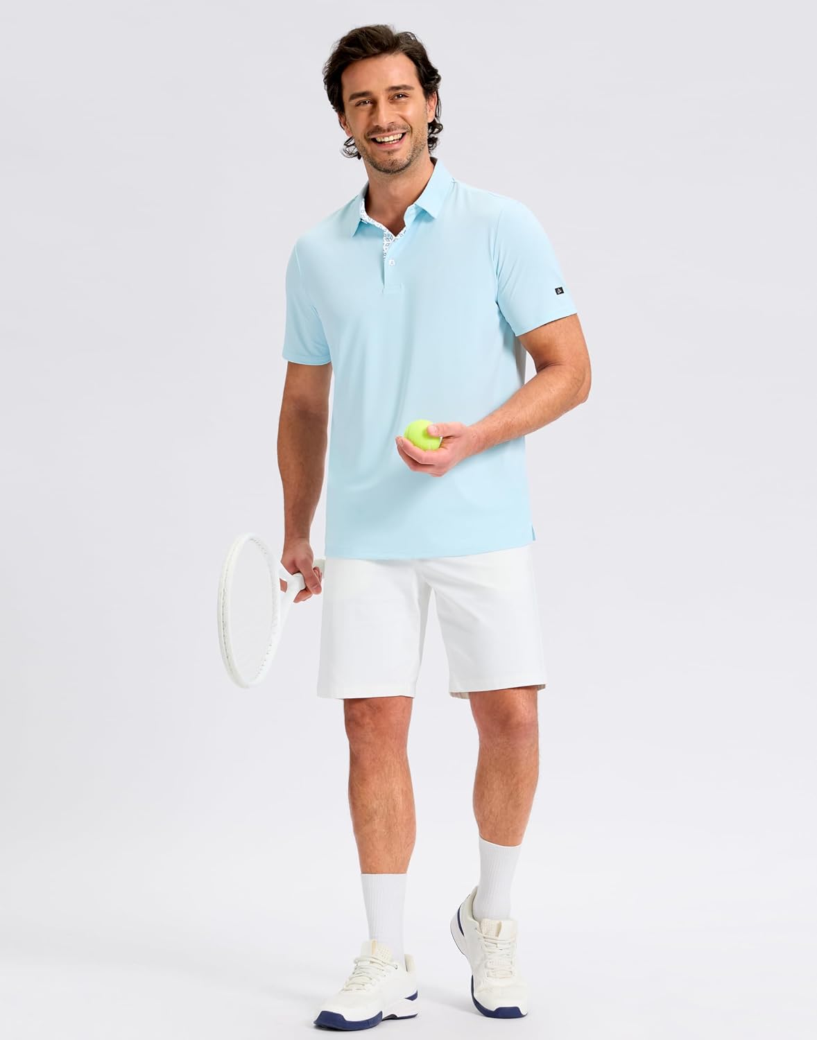 Obla Mens Golf Shirt Short Sleeve Dry Fit Collared Polo Shirts