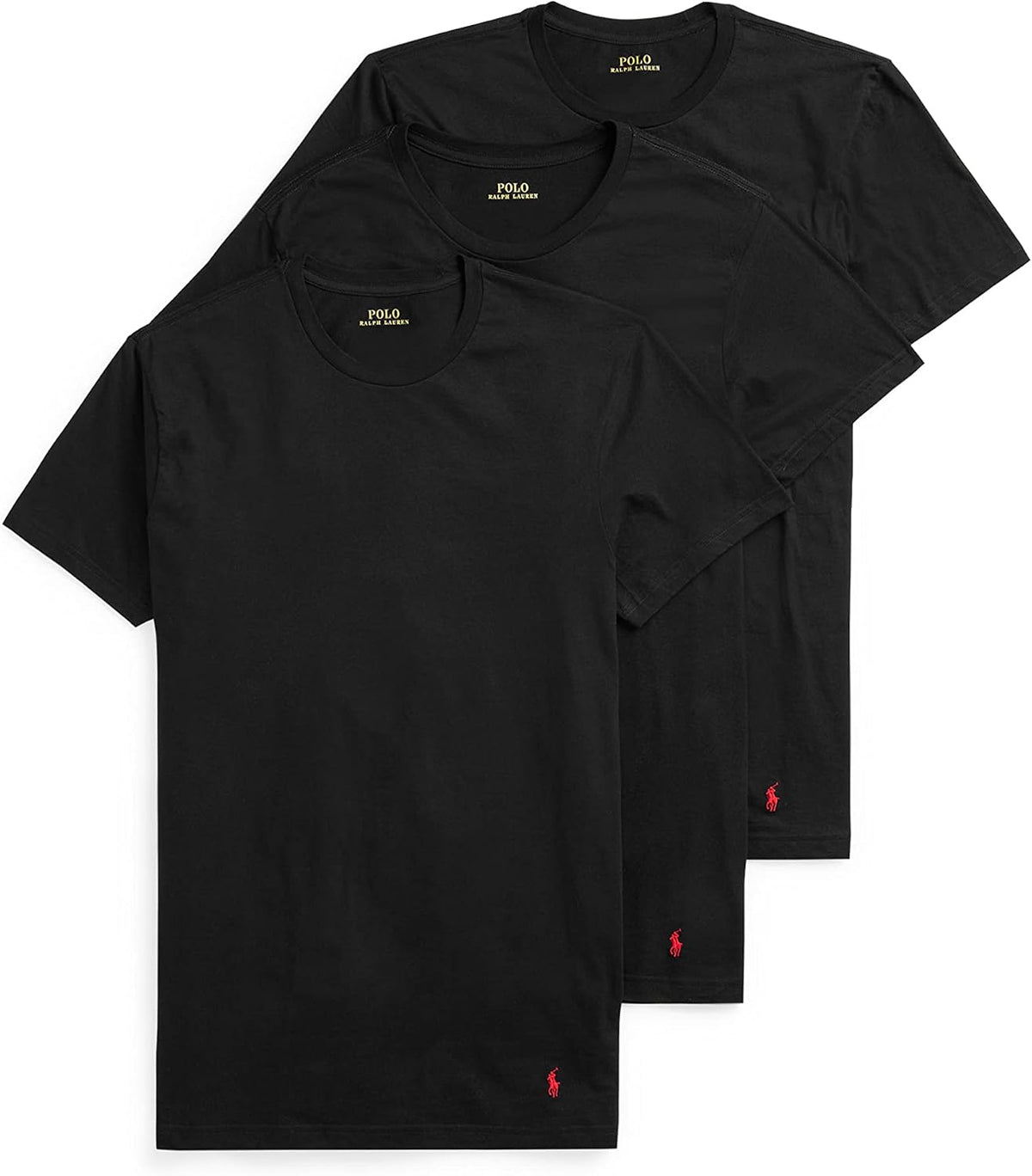POLO RALPH LAUREN Men's T-Shirt, 3-Pack, Classic Men's Cotton Crewneck Shirts, Moisture-Wicking, (Long, Big & Tall)