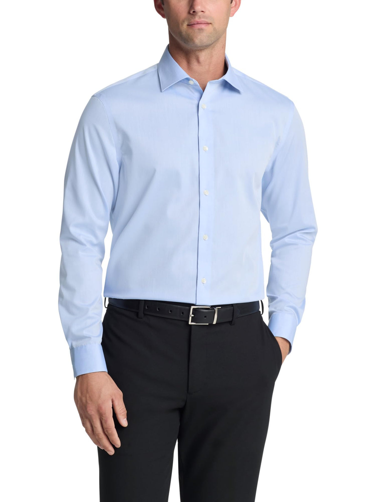 Calvin Klein Men's Slim Fit Non-Iron Herringbone Dress Shirt