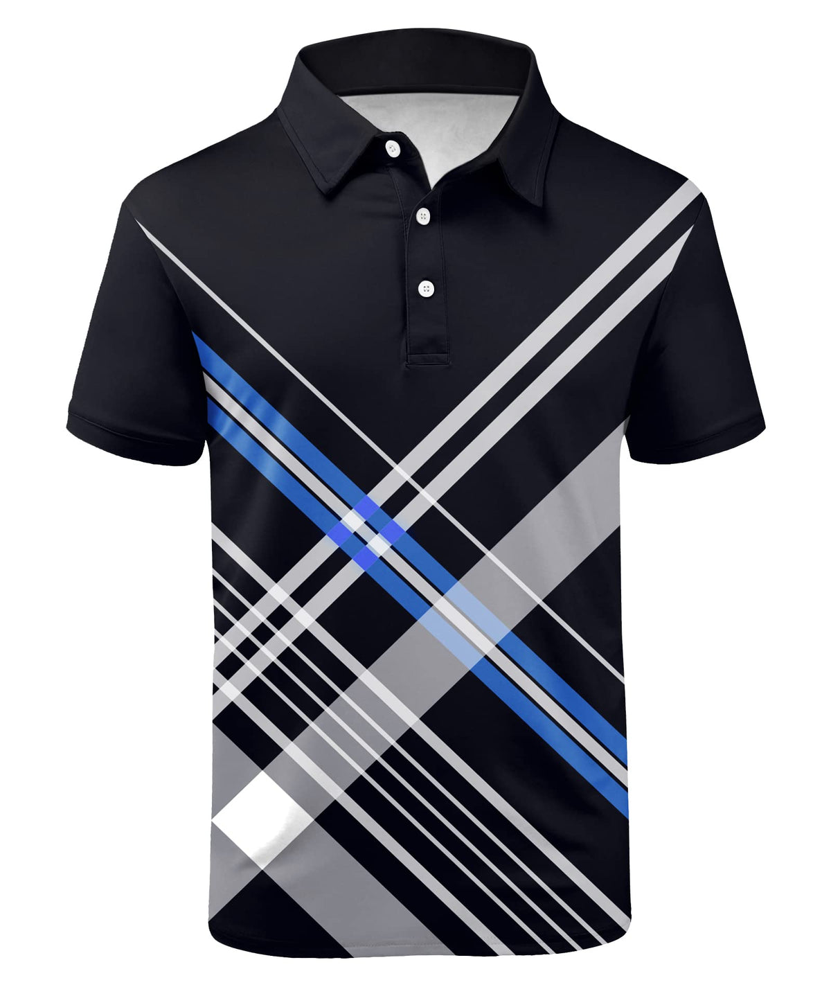 SWISSWELL Men's Moisture Wicking Performance Collared Short Sleeve Golf Shirt