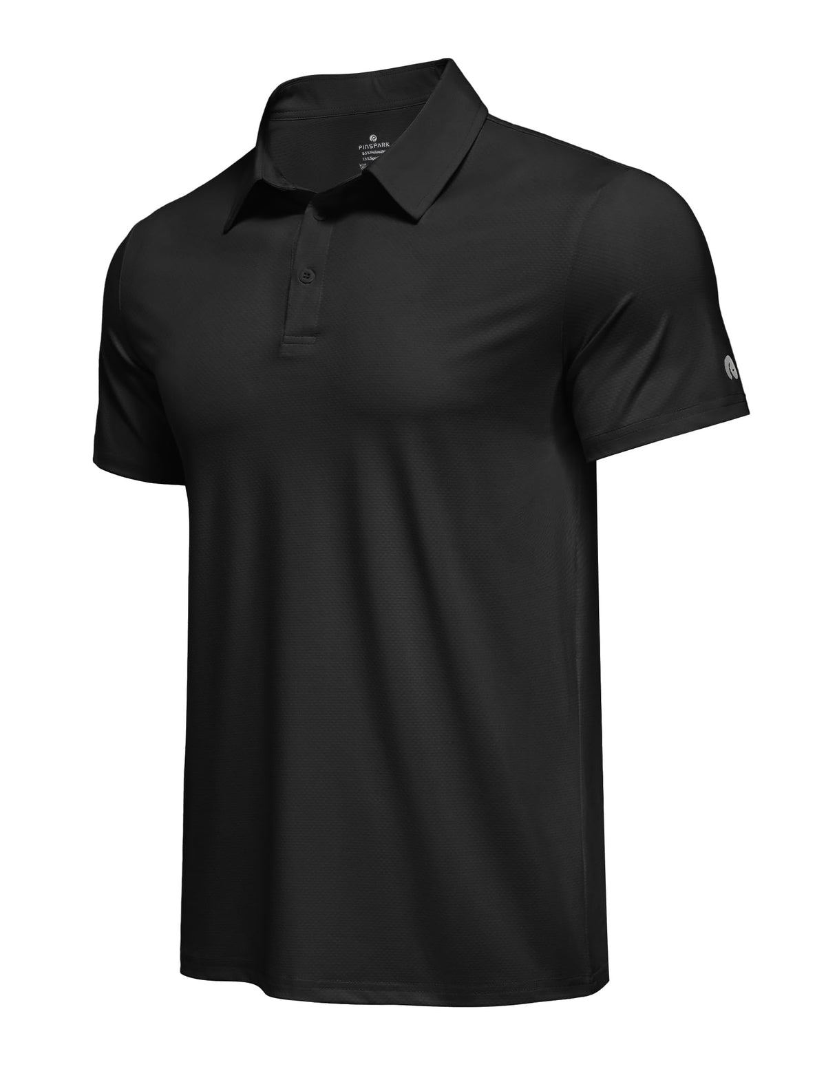 PINSPARK Men's Golf Polo Shirts UPF 50+ Moisture Wicking Collared Shirts