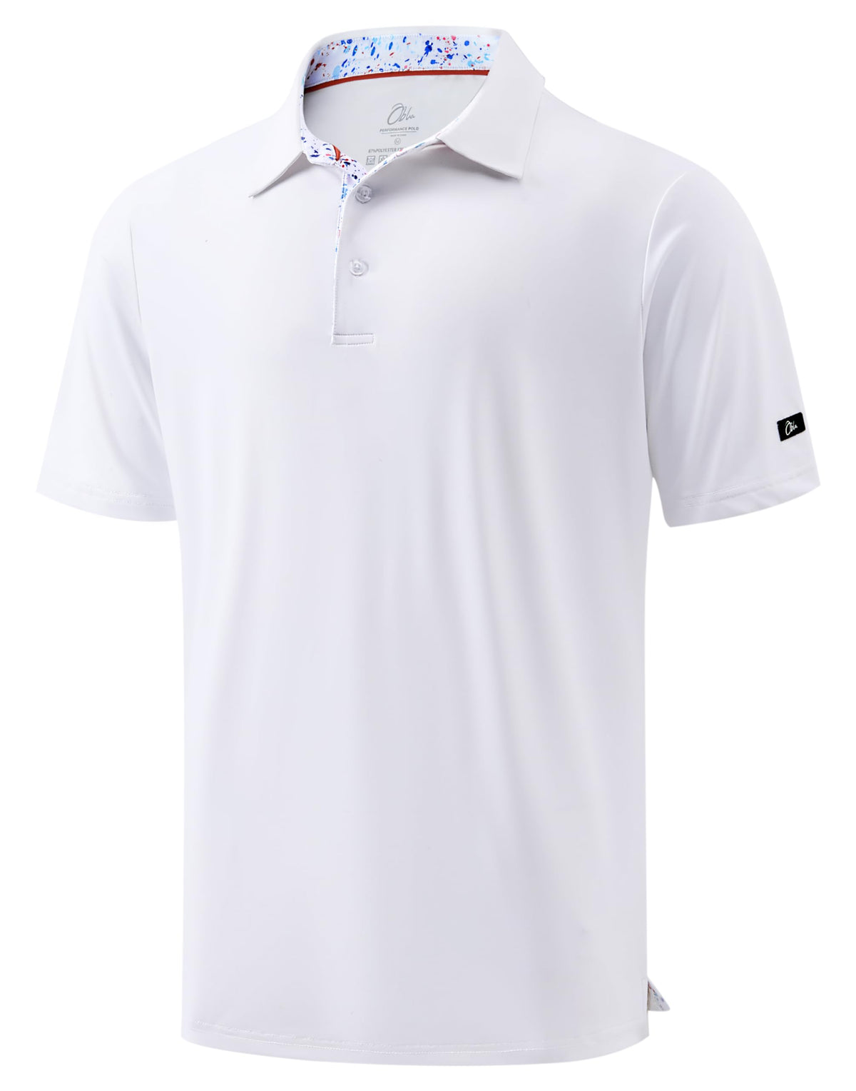 Obla Mens Golf Shirt Short Sleeve Dry Fit Collared Polo Shirts