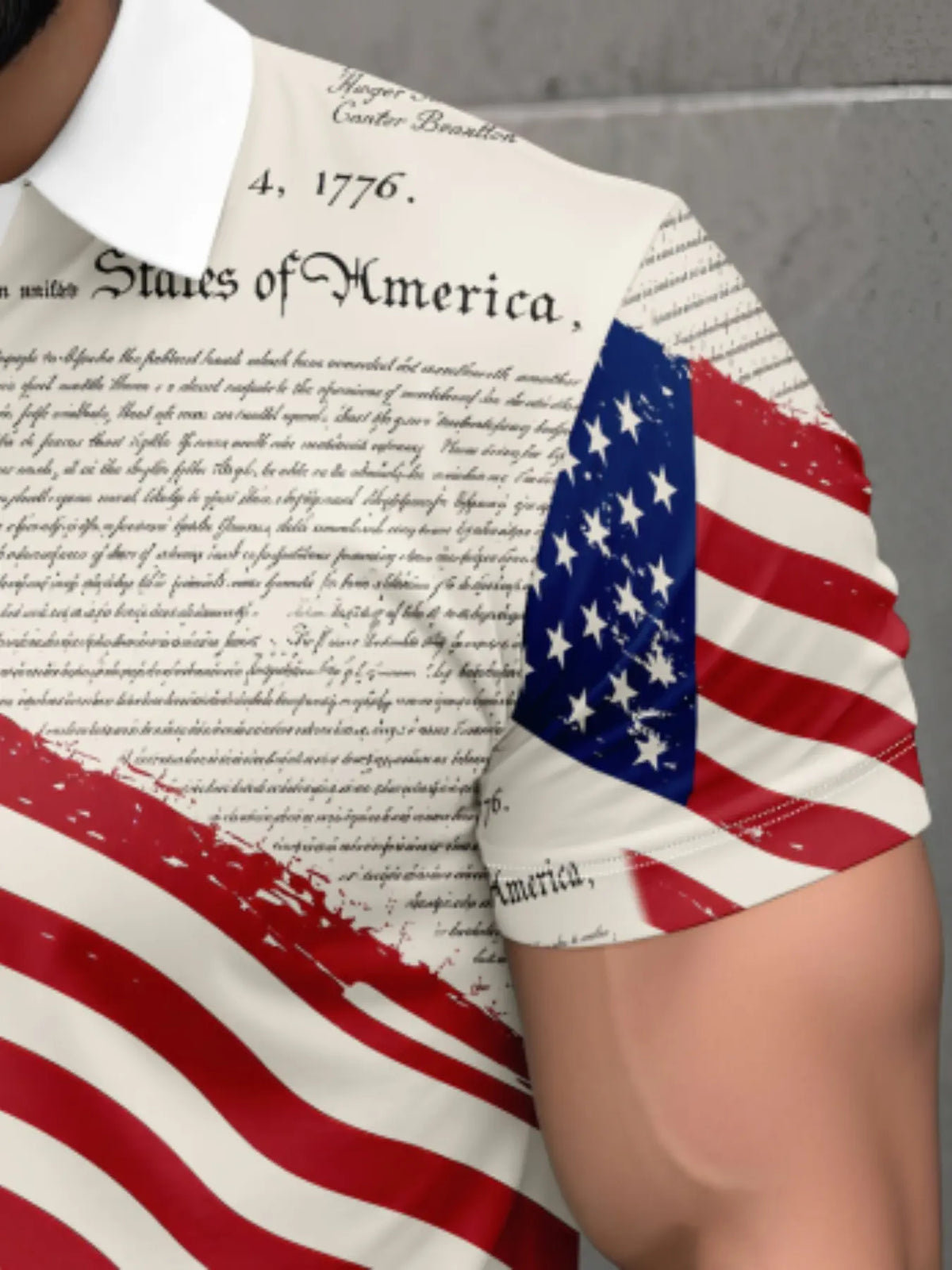Men's Vintage American Flag Print Polo Shirt, Breathable Mesh Short Sleeve, Casual Loose Fit, Patriotic Streetwear for All Seasons, Printed Polo Shirts