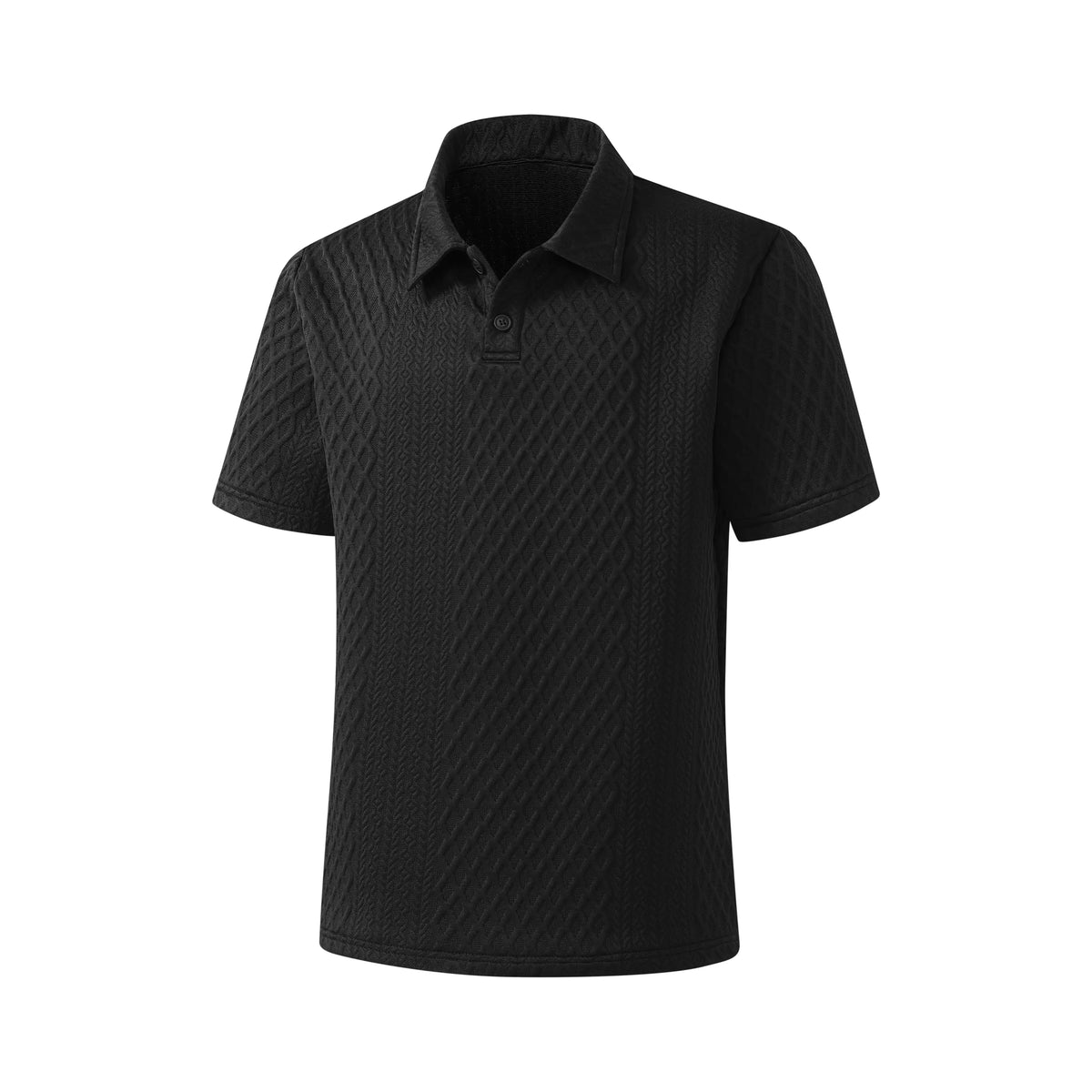Men’s Basic Loose-Fit 2-Pack Summer Ice Polo Shirts - Breathable Knit Athletic Tops, Sporty Chic Black + White Styles for Golf, Everyday Wear