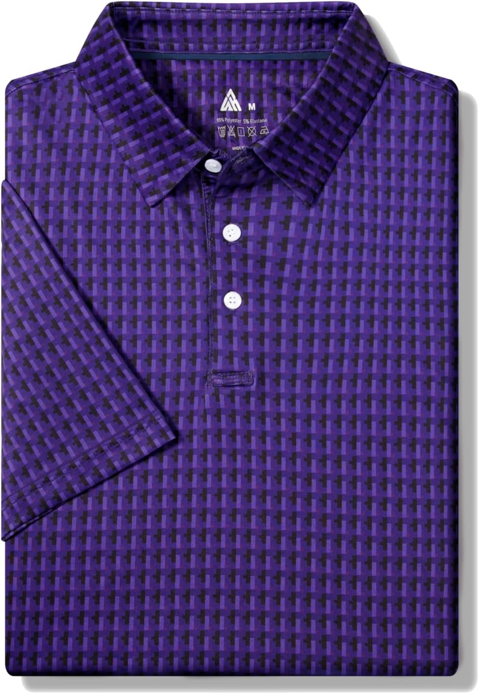 ZITY Men's Golf Shirts Short Sleeve Print Patterns Casual Collared Polo