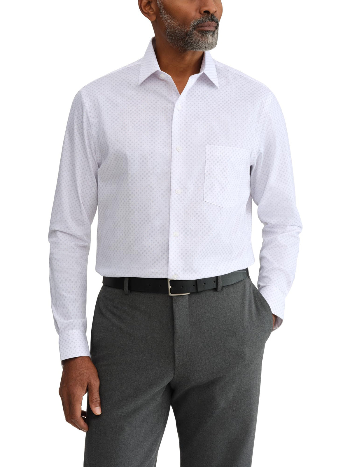 Van Heusen Men's Van Heusen Men's Dress Shirt Regular Fit Ultra Wrinkle Free Flex Collar Stretch Solid