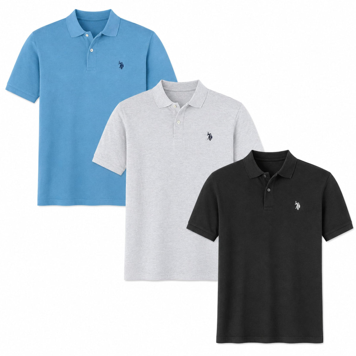U.S. Polo Assn. 3 Pack Men's Classic Polo Shirt