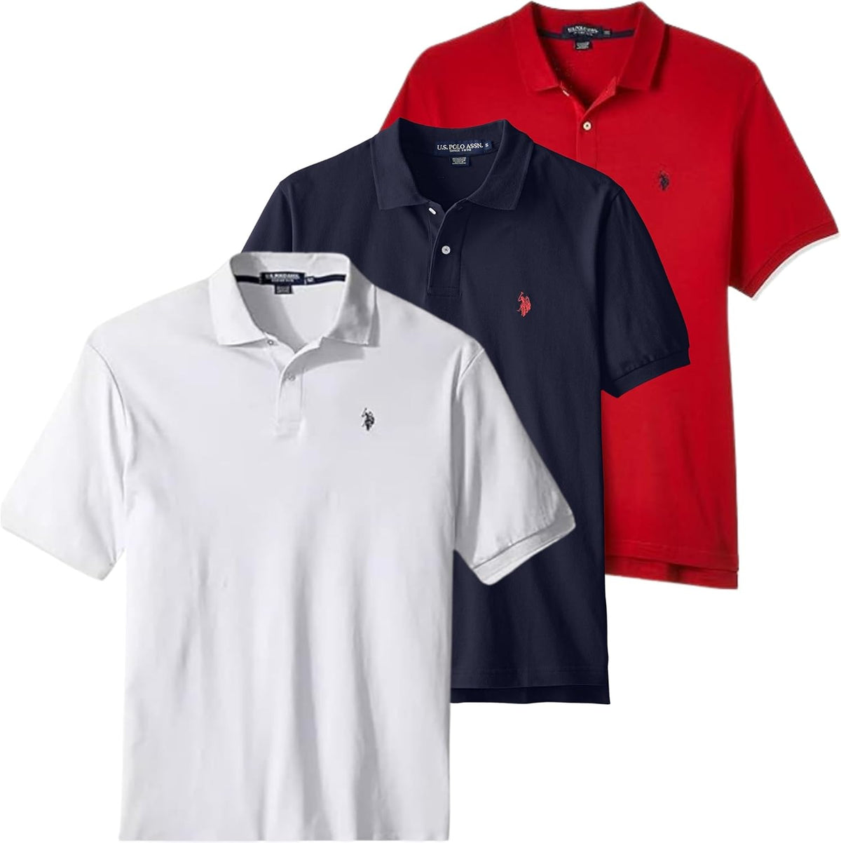 U.S. Polo Assn. 3 Pack Men's Classic Polo Shirt