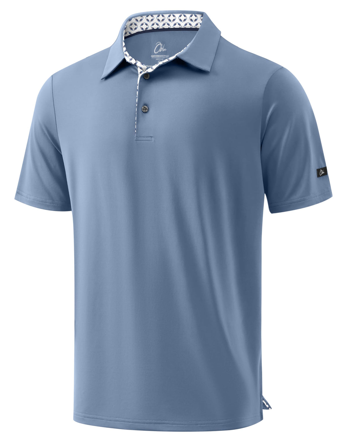 Obla Mens Golf Shirt Short Sleeve Dry Fit Collared Polo Shirts