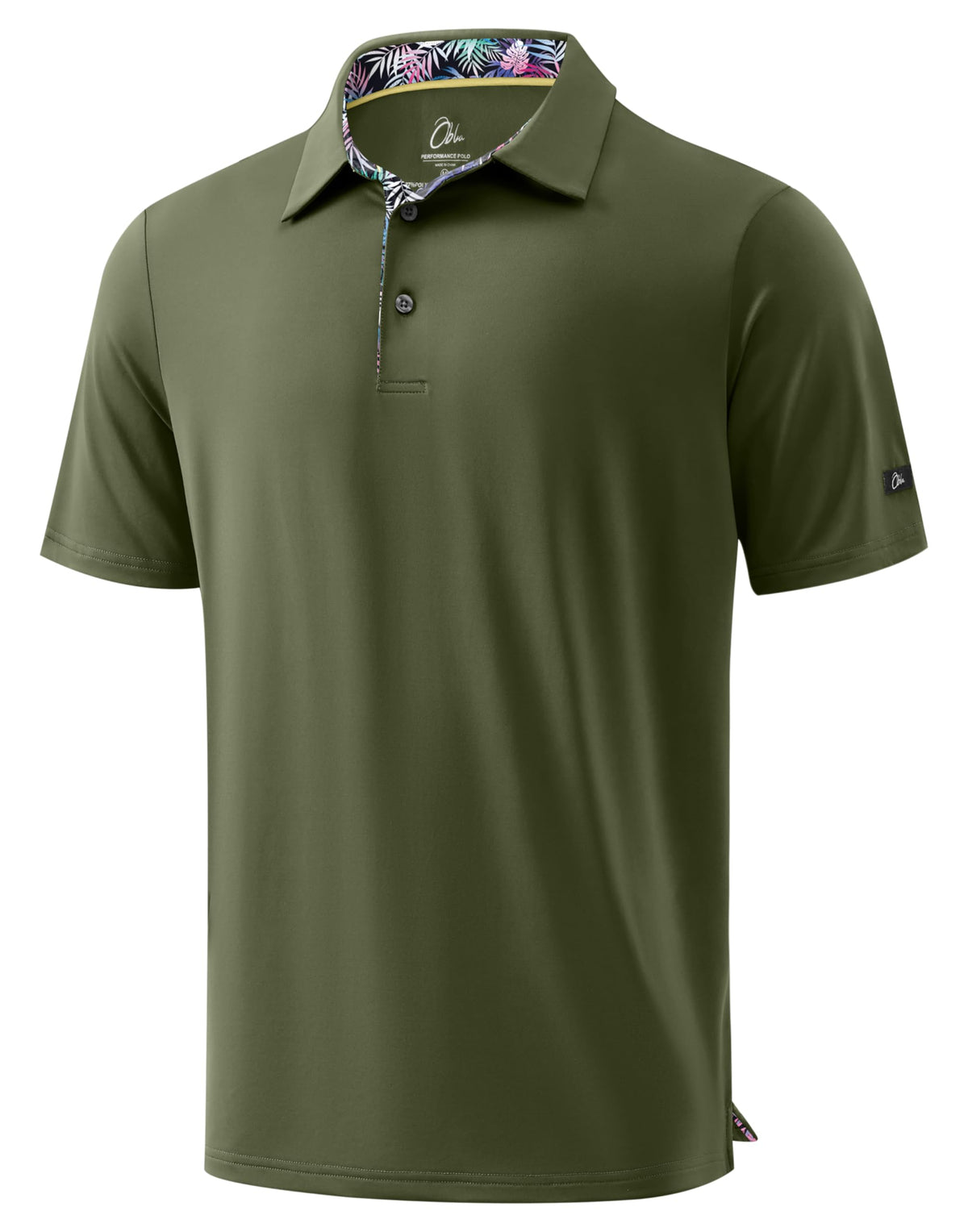 Obla Mens Golf Shirt Short Sleeve Dry Fit Collared Polo Shirts