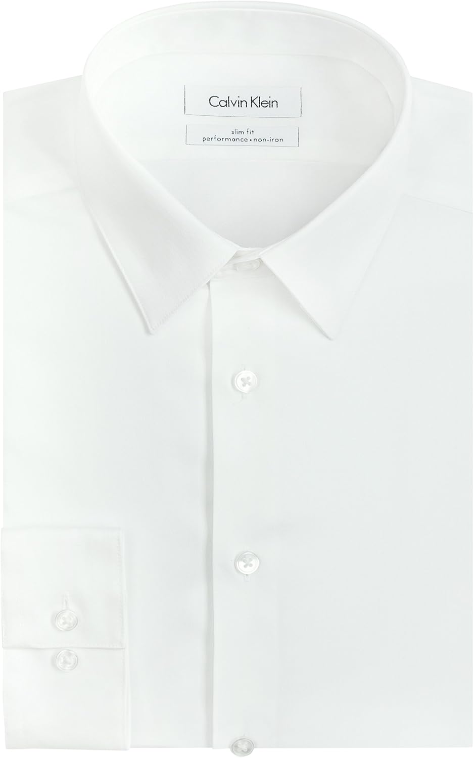 Calvin Klein Men's Slim Fit Non-Iron Herringbone Dress Shirt