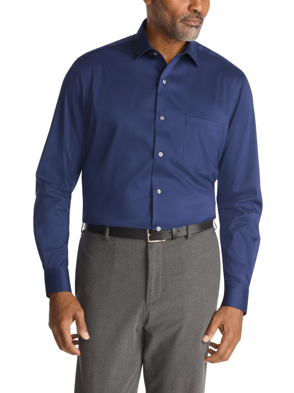Van Heusen Men's Van Heusen Men's Dress Shirt Regular Fit Ultra Wrinkle Free Flex Collar Stretch Solid