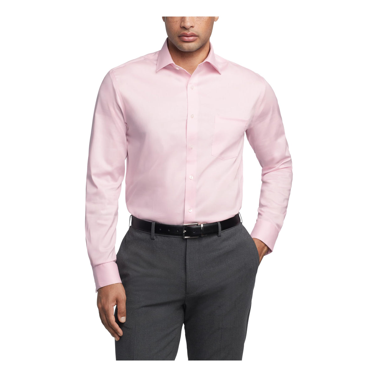 Van Heusen Men's Van Heusen Men's Dress Shirt Regular Fit Ultra Wrinkle Free Flex Collar Stretch Solid