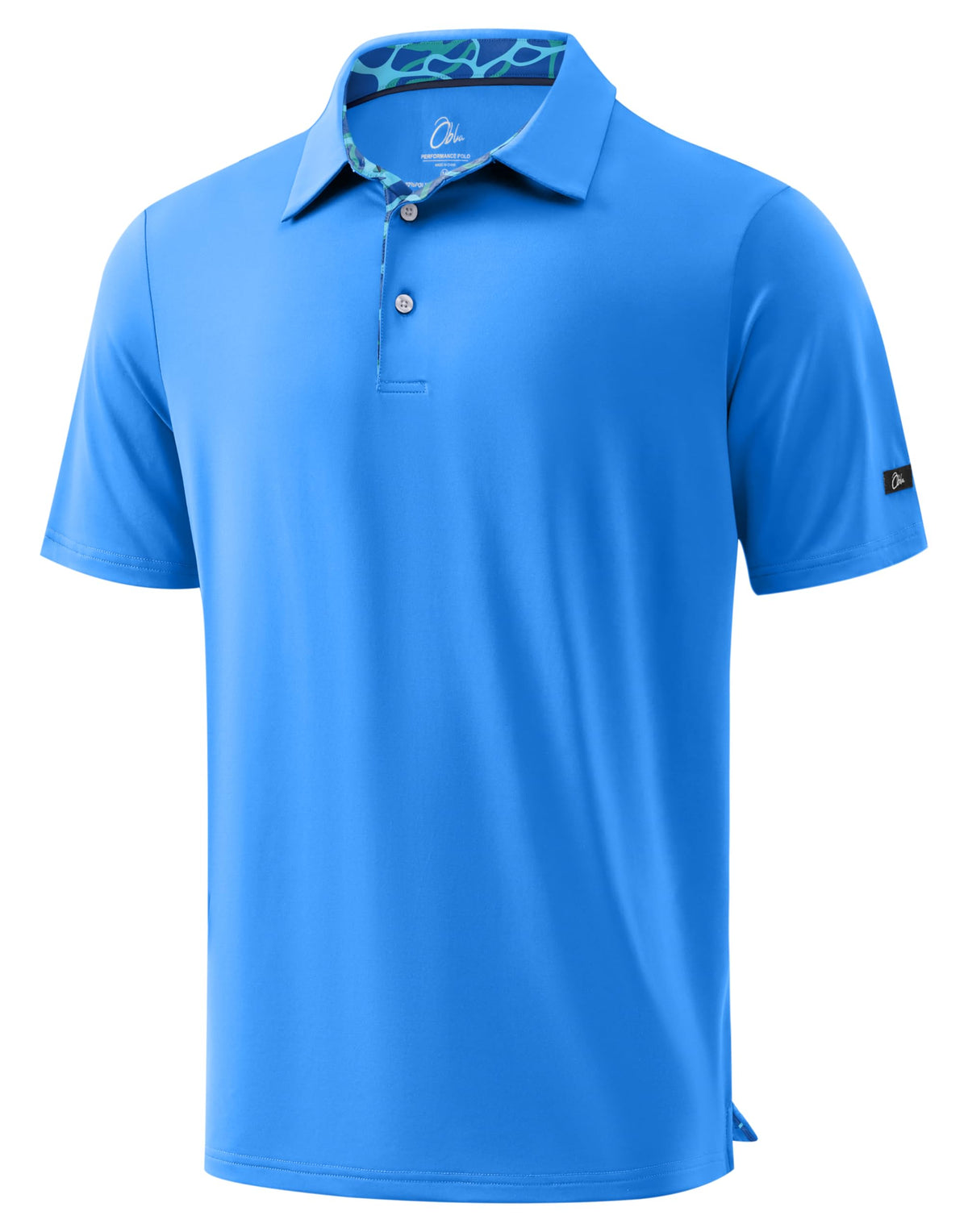 Obla Mens Golf Shirt Short Sleeve Dry Fit Collared Polo Shirts