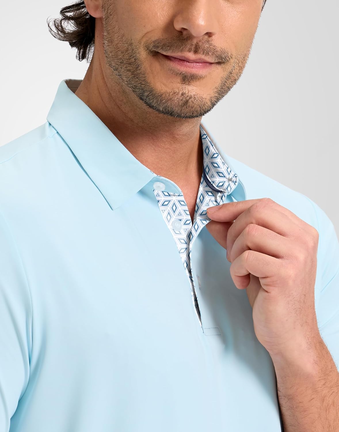 Obla Mens Golf Shirt Short Sleeve Dry Fit Collared Polo Shirts