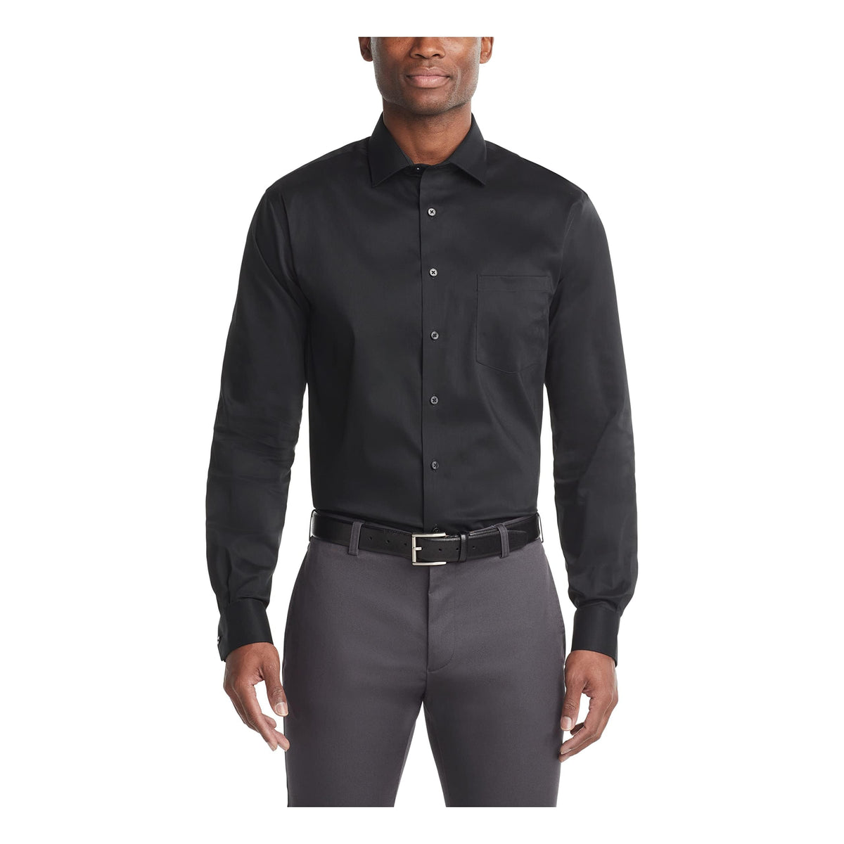 Van Heusen Men's Van Heusen Men's Dress Shirt Regular Fit Ultra Wrinkle Free Flex Collar Stretch Solid