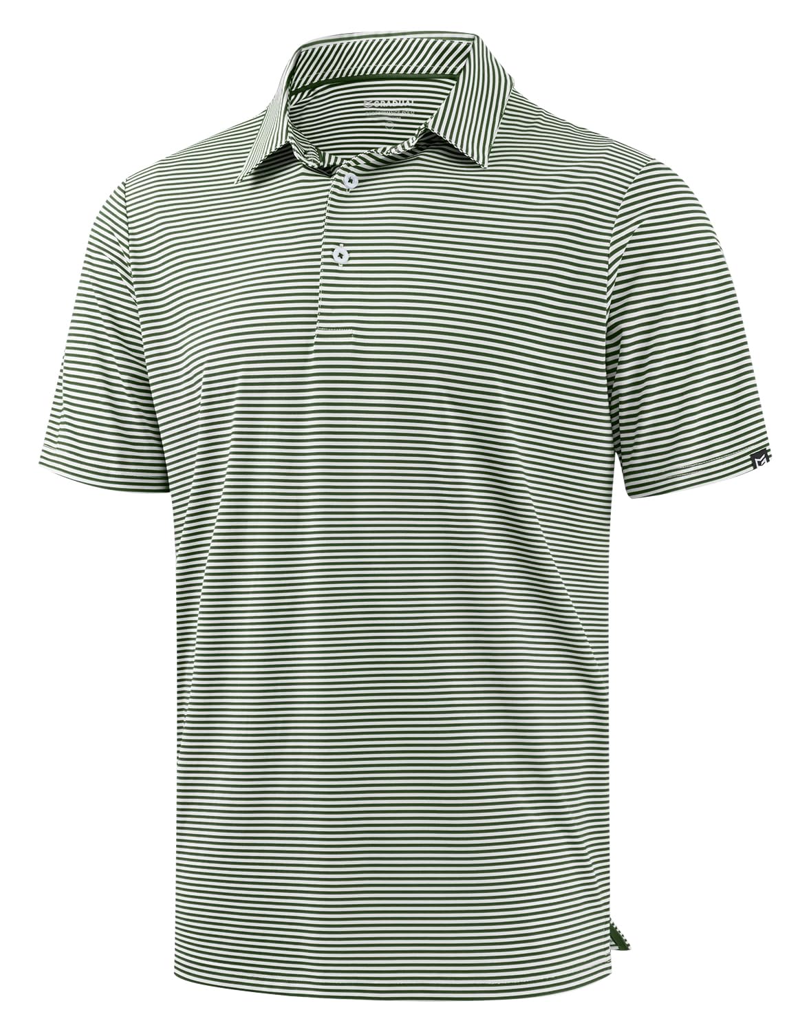Mens Golf Shirt Dry Fit Performance Short Sleeve Striped Polo Shirts
