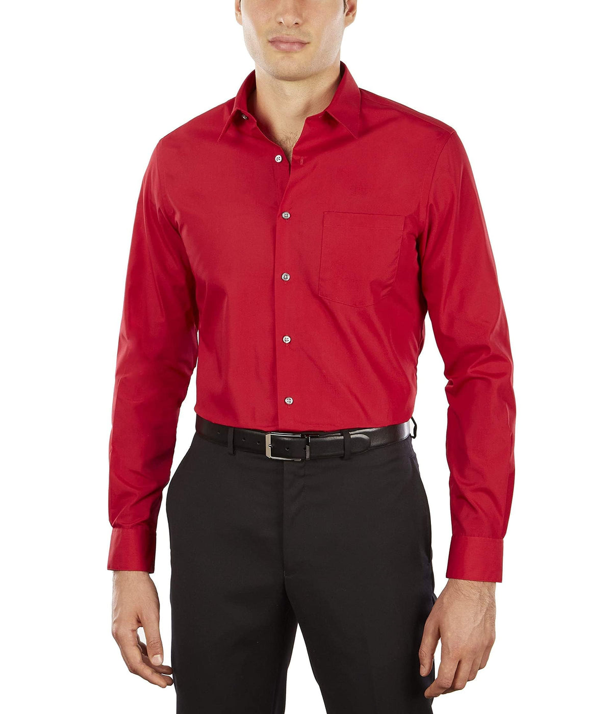 Van Heusen Men's Dress Shirt Fitted Poplin Solid