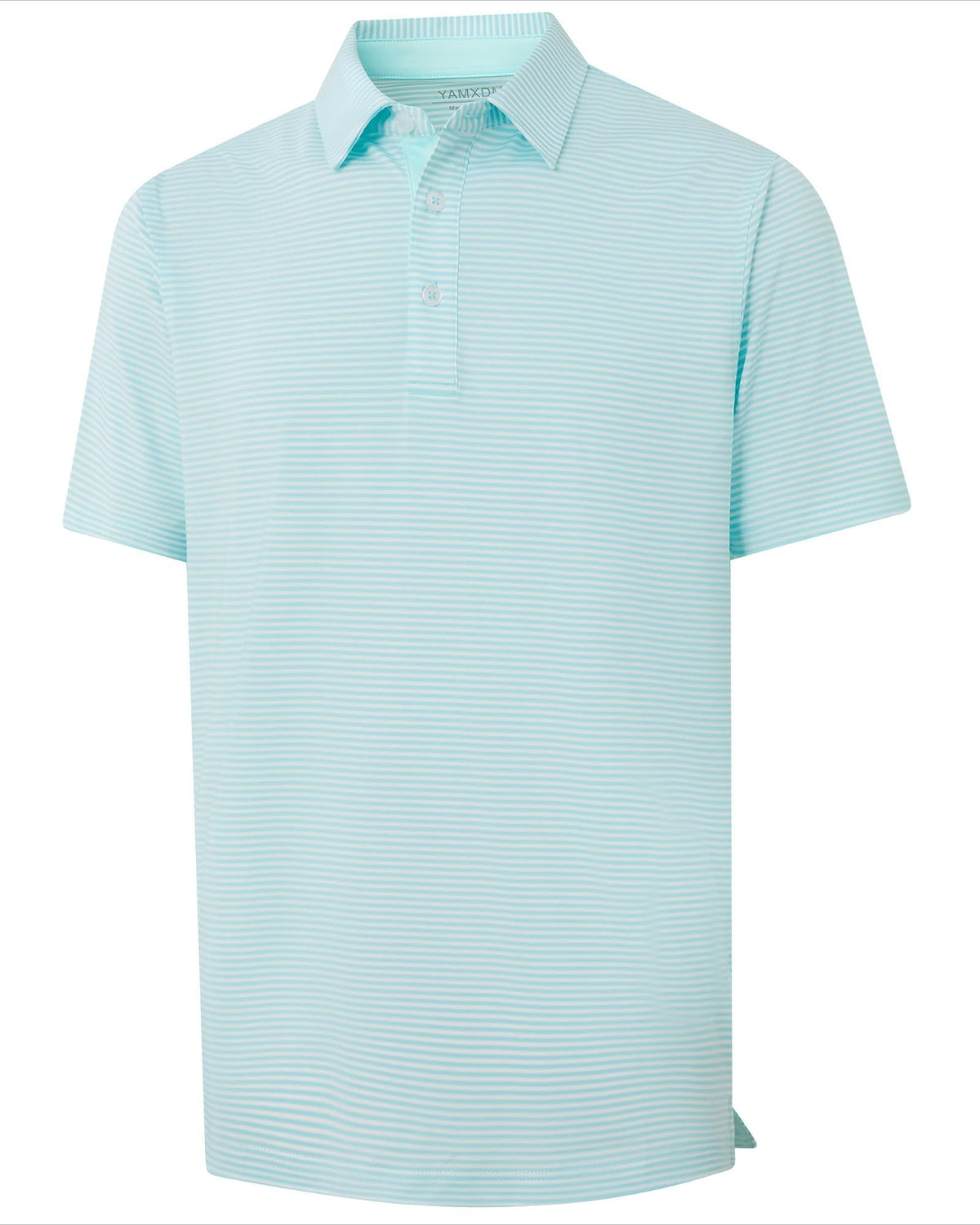 Golf Shirts for Men - Dry Fit Moisture Wicking Short Sleeve Performance Sport Casual Striped Collared Mens Polo Shirt