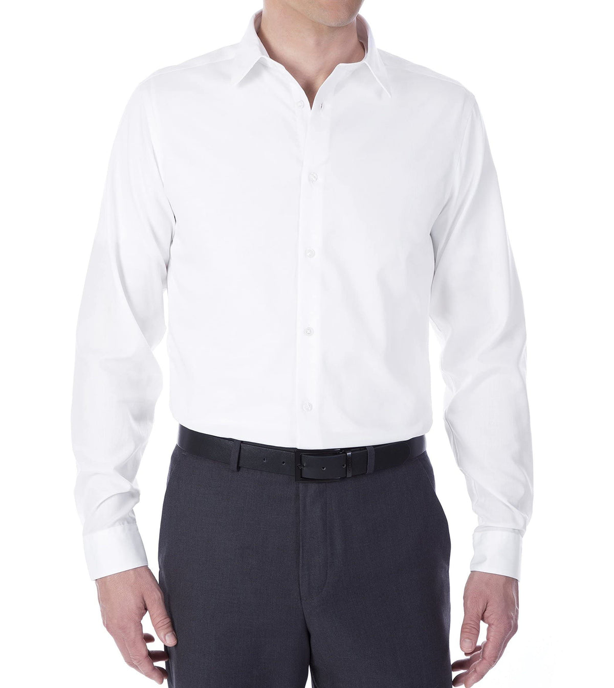 Calvin Klein Men's Slim Fit Non-Iron Herringbone Dress Shirt
