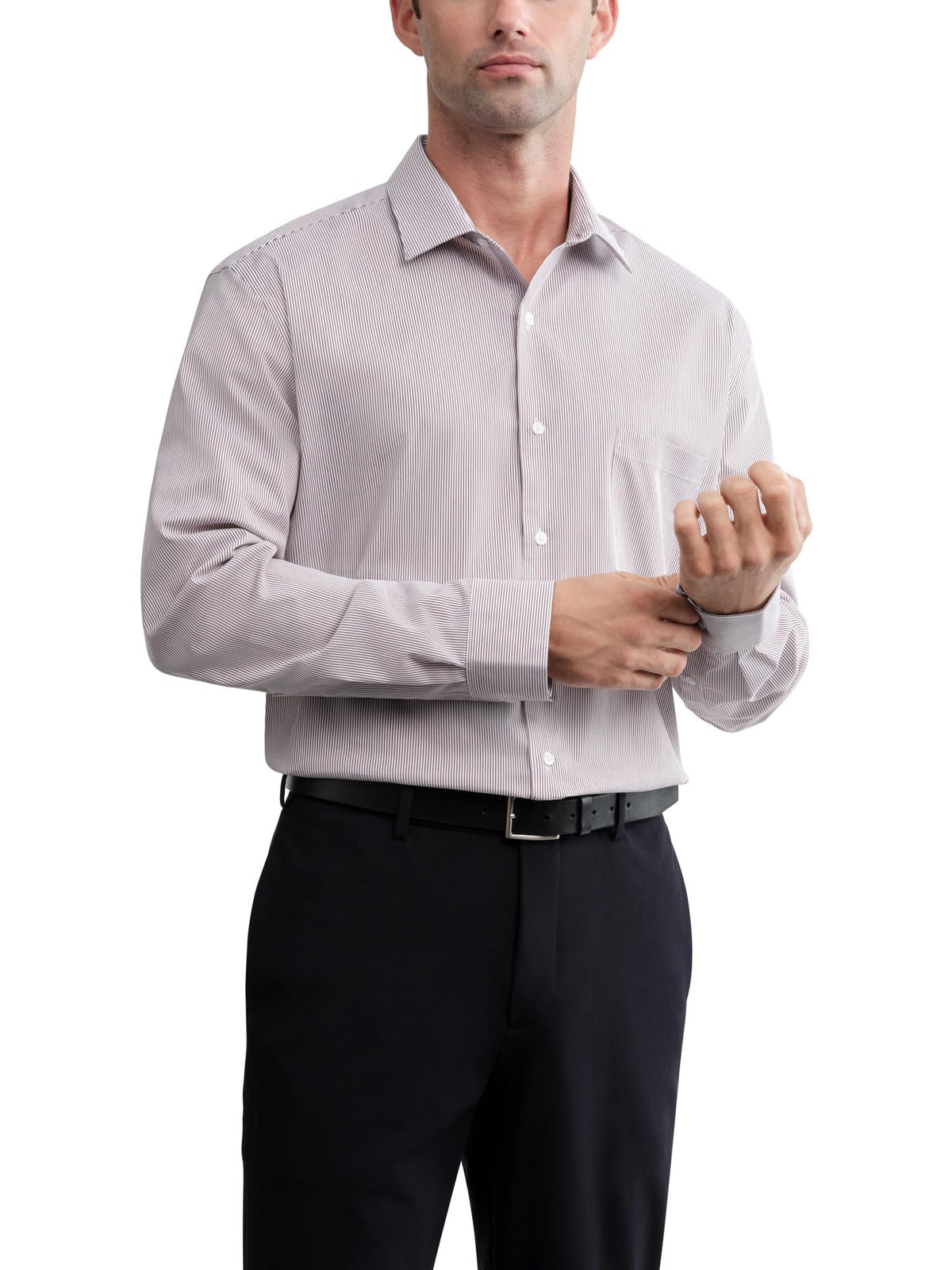 Van Heusen Men's Van Heusen Men's Dress Shirt Regular Fit Ultra Wrinkle Free Flex Collar Stretch Solid