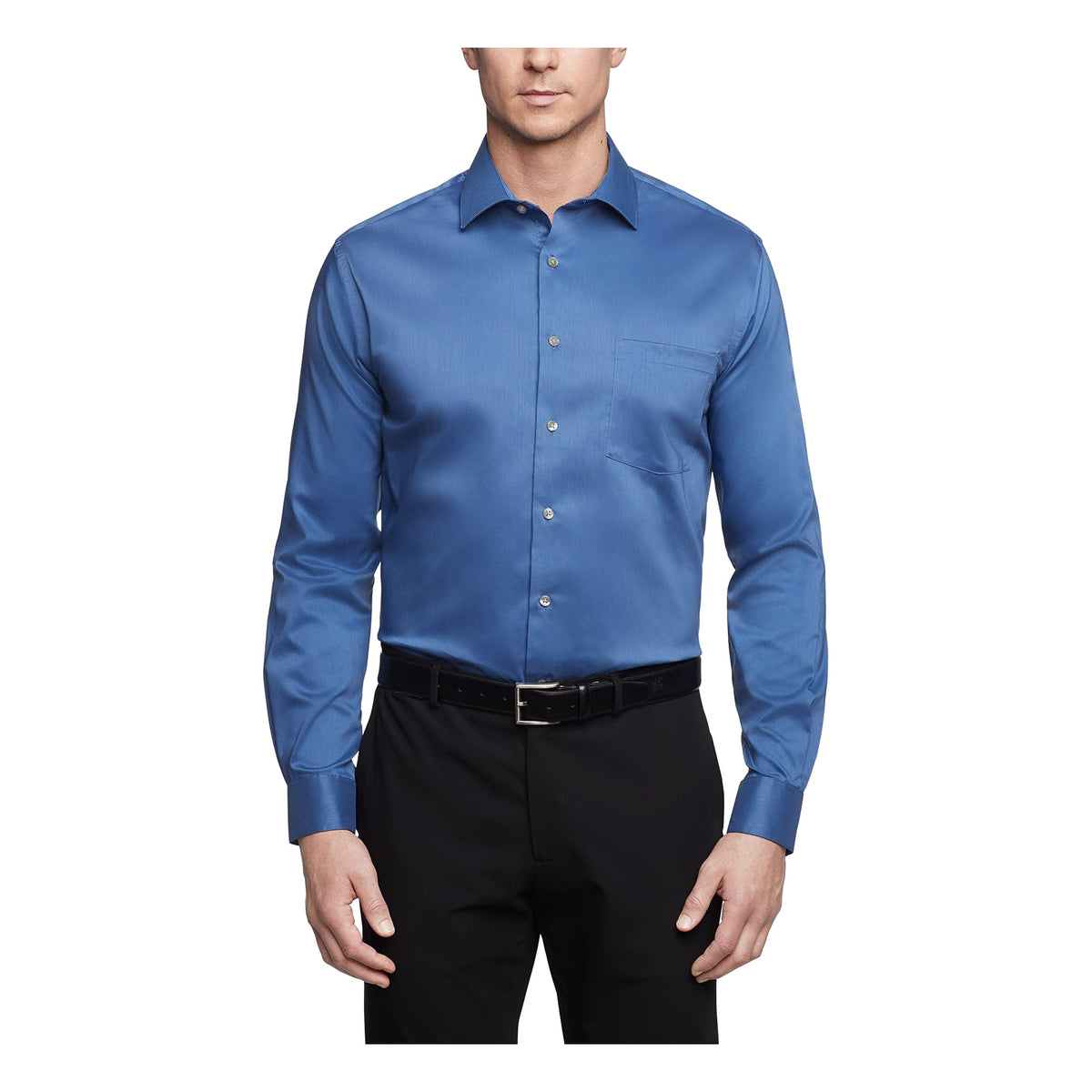 Van Heusen Men's Van Heusen Men's Dress Shirt Regular Fit Ultra Wrinkle Free Flex Collar Stretch Solid