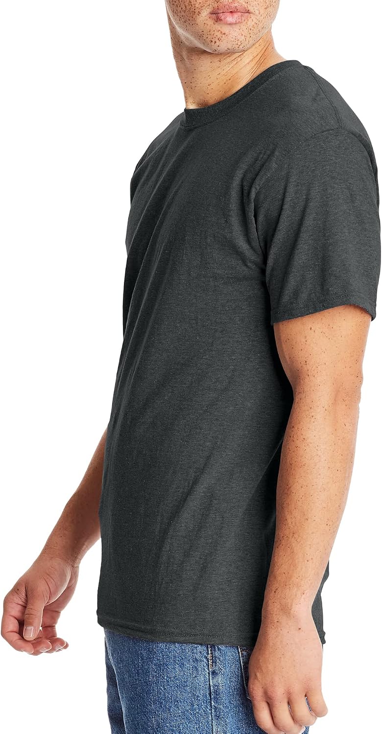 Hanes Men's Beefy-T T-Shirt, Heavyweight Cotton T-Shirts for Men, 1 or 2 Pack, Men's Tees (Tall