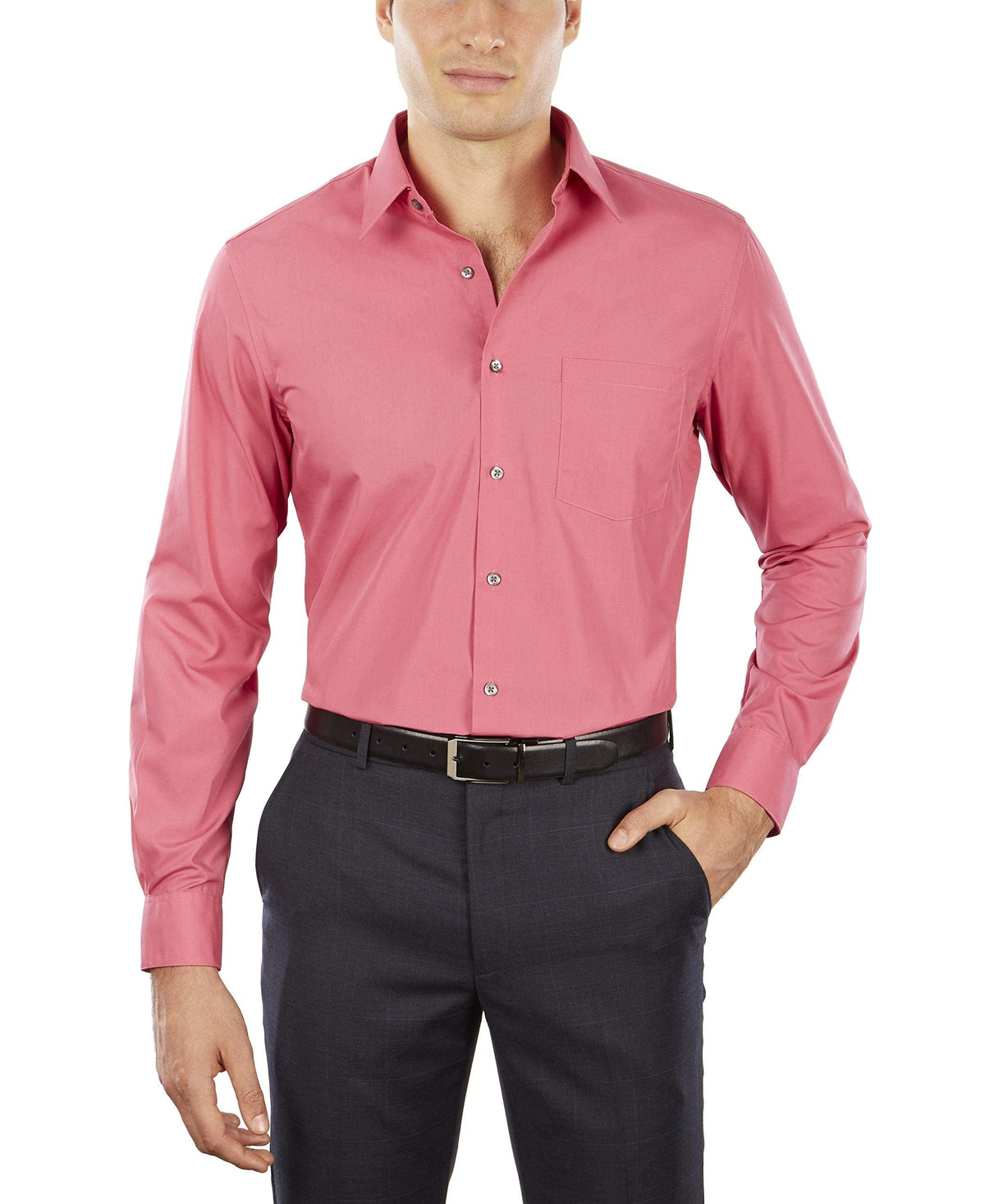 Van Heusen Men's Dress Shirt Fitted Poplin Solid