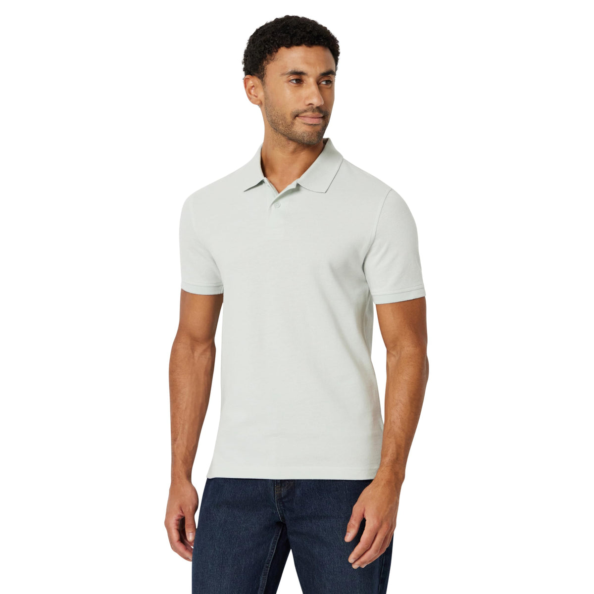 Amazon Essentials Men's Short Sleeve Slim-Fit Cotton Pique Polo Shirt, Breathable Collared