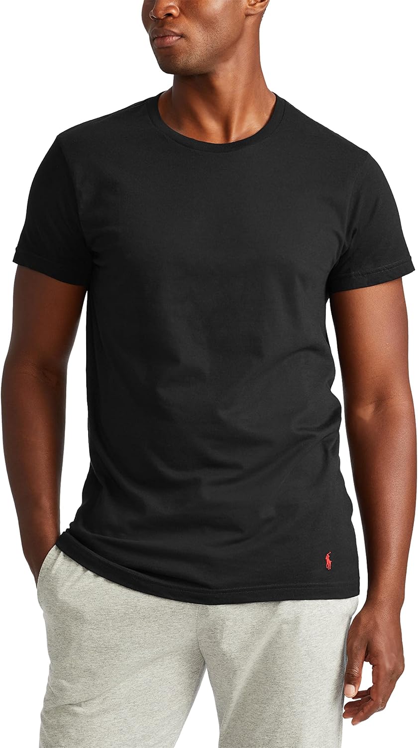 POLO RALPH LAUREN Men's T-Shirt, 3-Pack, Classic Men's Cotton Crewneck Shirts, Moisture-Wicking, (Long, Big & Tall)