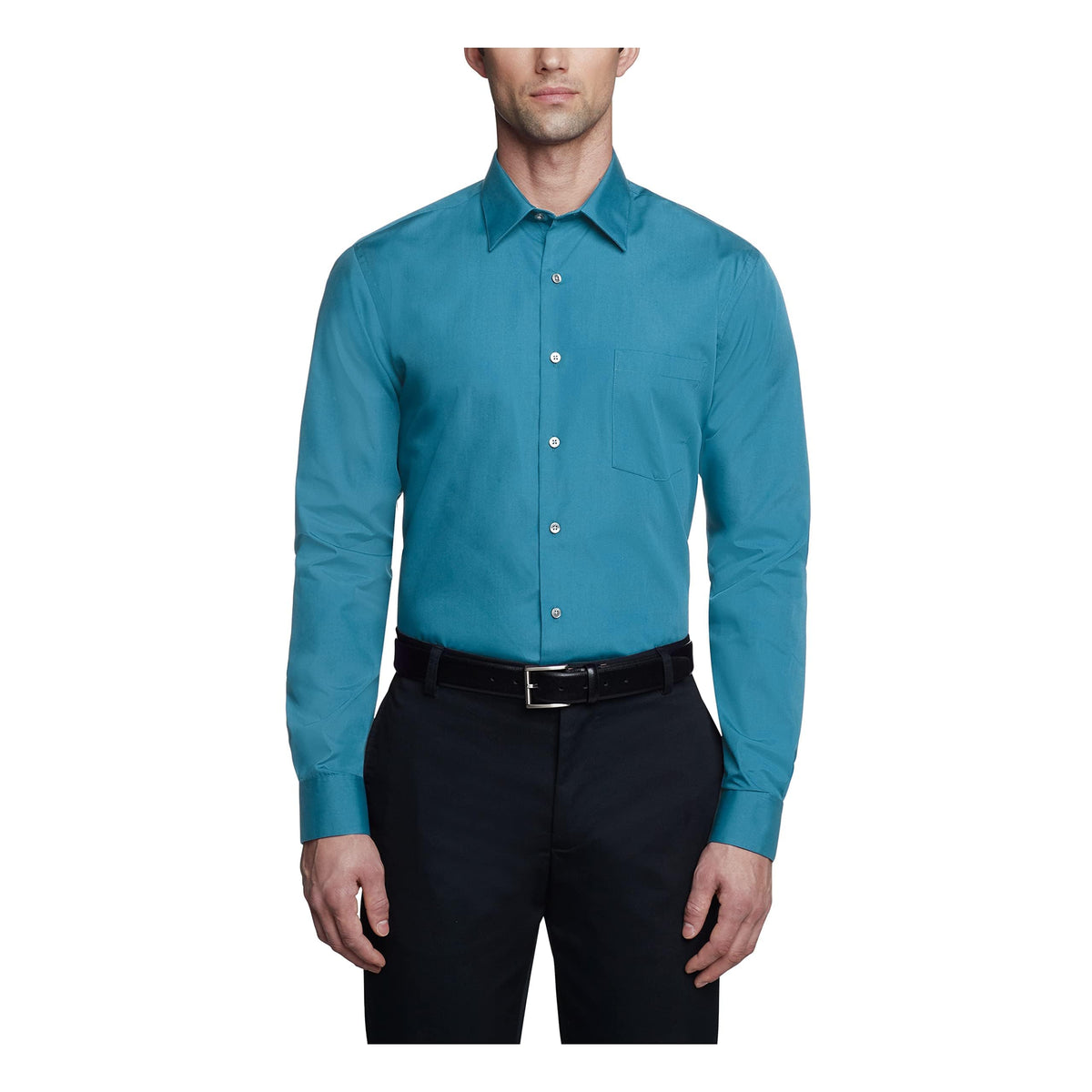 Van Heusen Men's Dress Shirt Fitted Poplin Solid