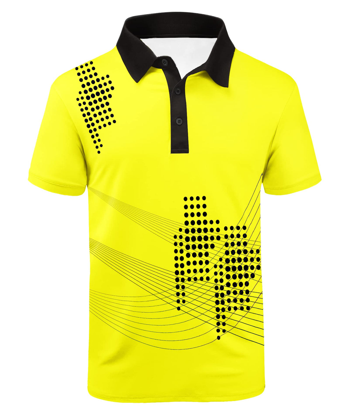 ZITY Mens Golf Shirts Short Sleeve Print Moisture Wicking Polo Shirt