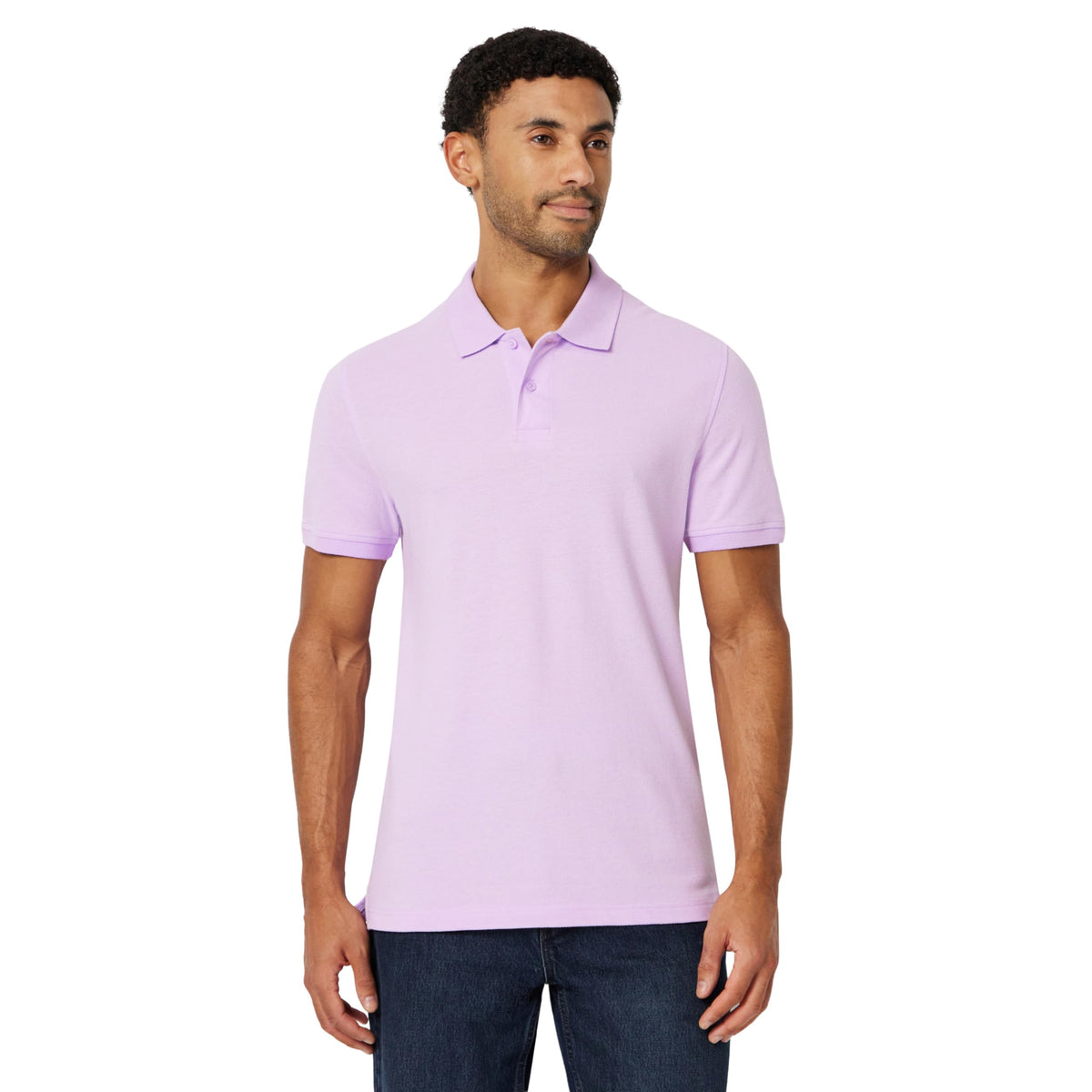 Amazon Essentials Men's Short Sleeve Slim-Fit Cotton Pique Polo Shirt, Breathable Collared