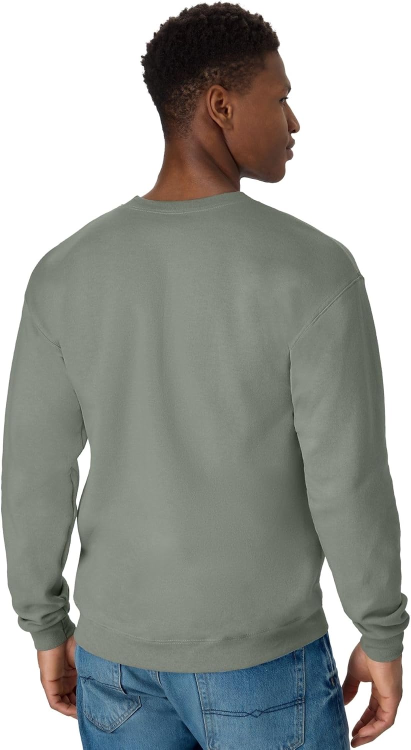 Hanes Men's Sweatshirt, EcoSmart Fleece Crewneck Sweatshirt, Big & Tall Available, 1 or 2-Pack