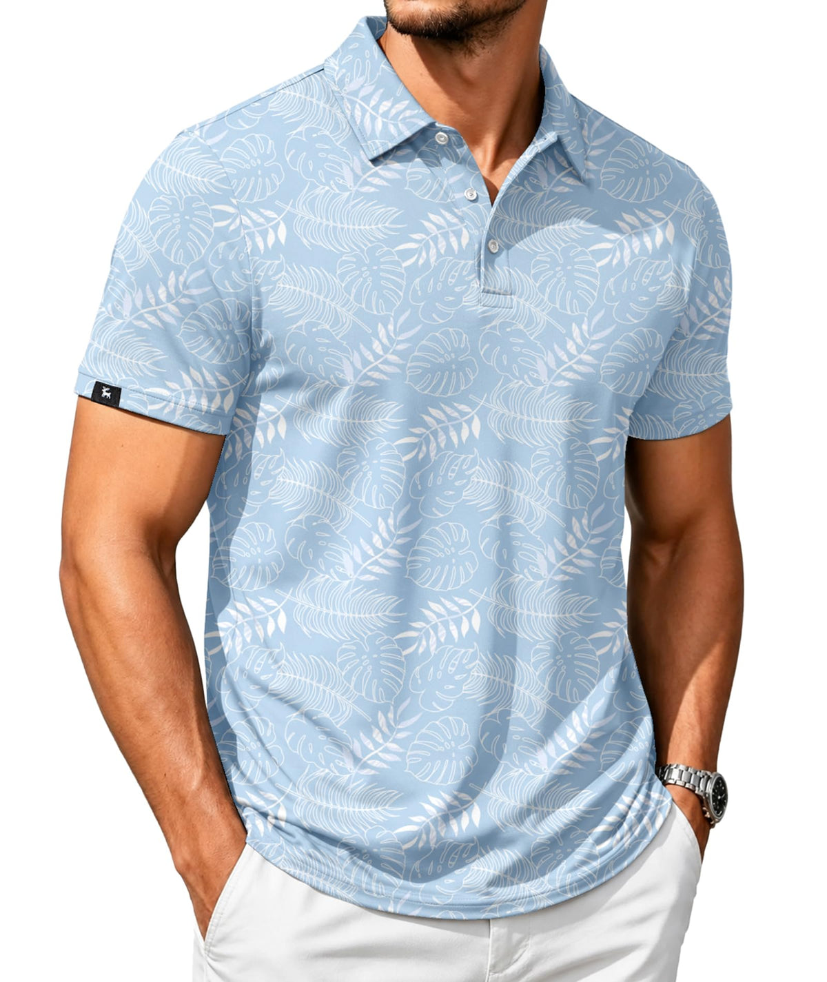 SWISSWELL Men's Moisture Wicking Performance Collared Short Sleeve Golf Shirt