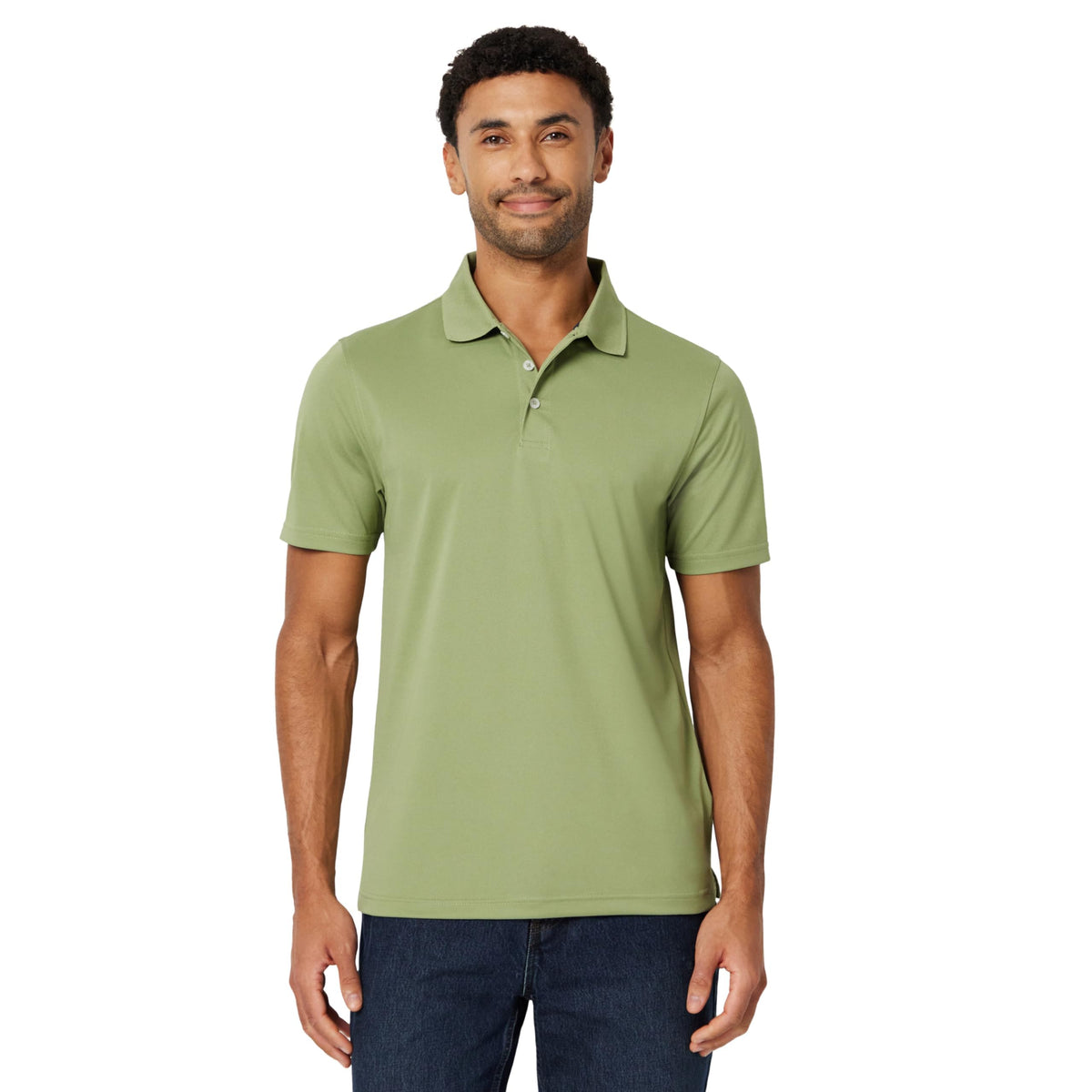 Amazon Essentials Men's Moisture Wicking Golf Polo Shirt, Short Sleeve, Slim-Fit, Quick-Dry, Active Wear