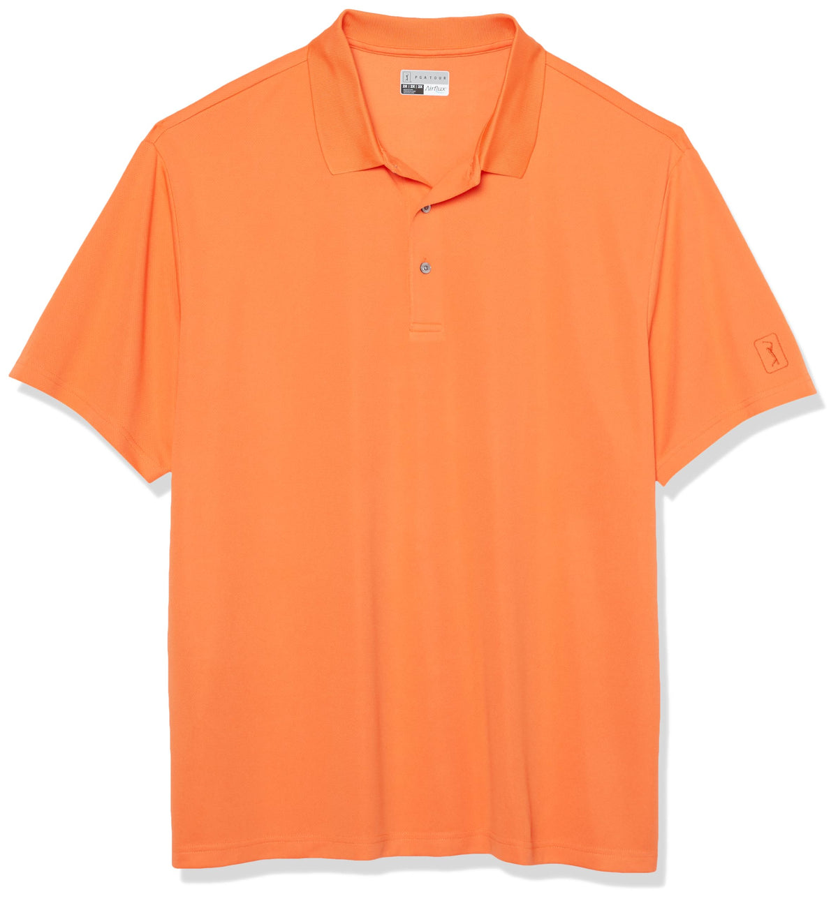 PGA Tour Men's Airflux Solid Mesh Short Sleeve Classic Golf Polo Shirt