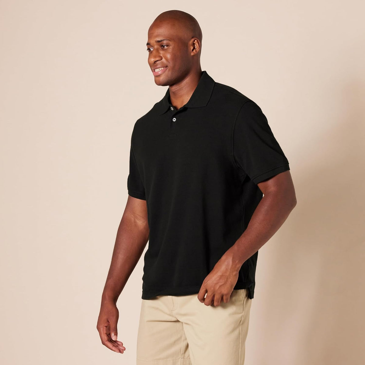 Amazon Essentials Men's Short Sleeve Slim-Fit Cotton Pique Polo Shirt, Breathable Collared