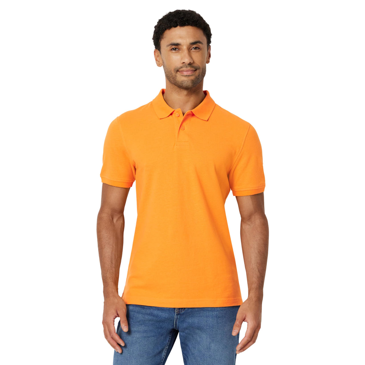 Amazon Essentials Men's Short Sleeve Slim-Fit Cotton Pique Polo Shirt, Breathable Collared