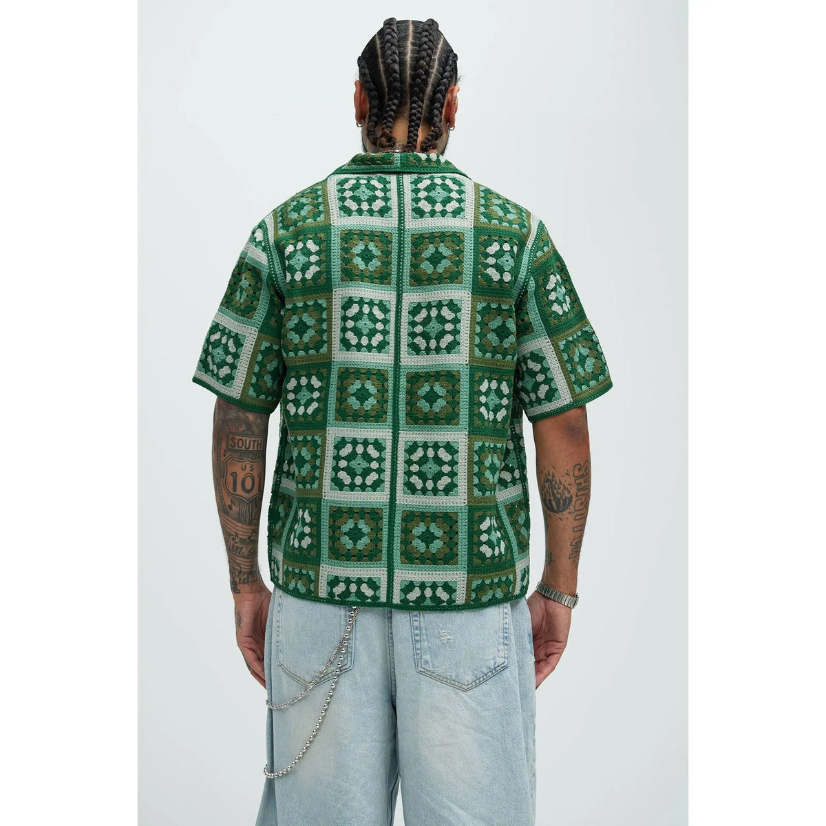 Nolan Textured Shirt - Green/combo