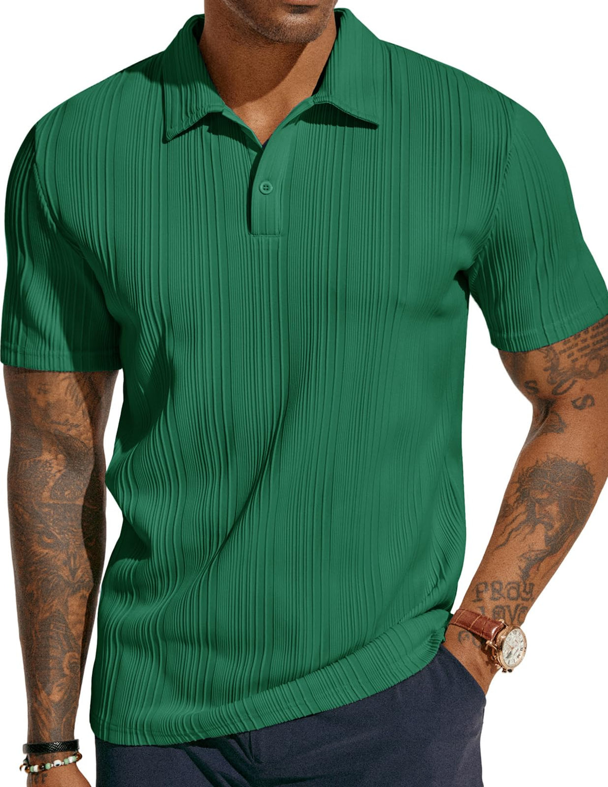 PJ PAUL JONES Mens Polo Shirts Short Sleeve Textured Knit Polos