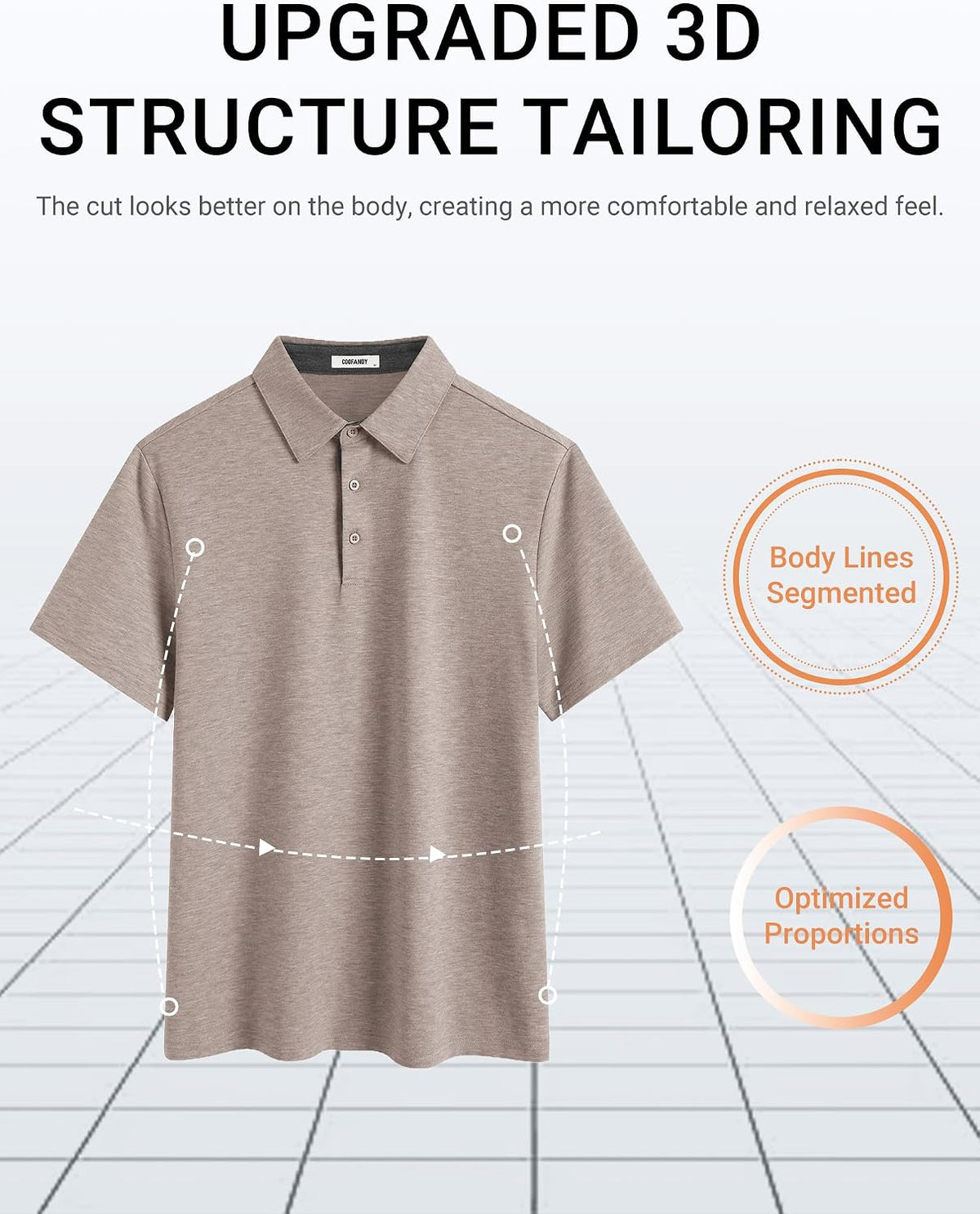 COOFANDY Mens Polo Shirts Short Sleeve Casual Summer Polo Tee Collared Tops