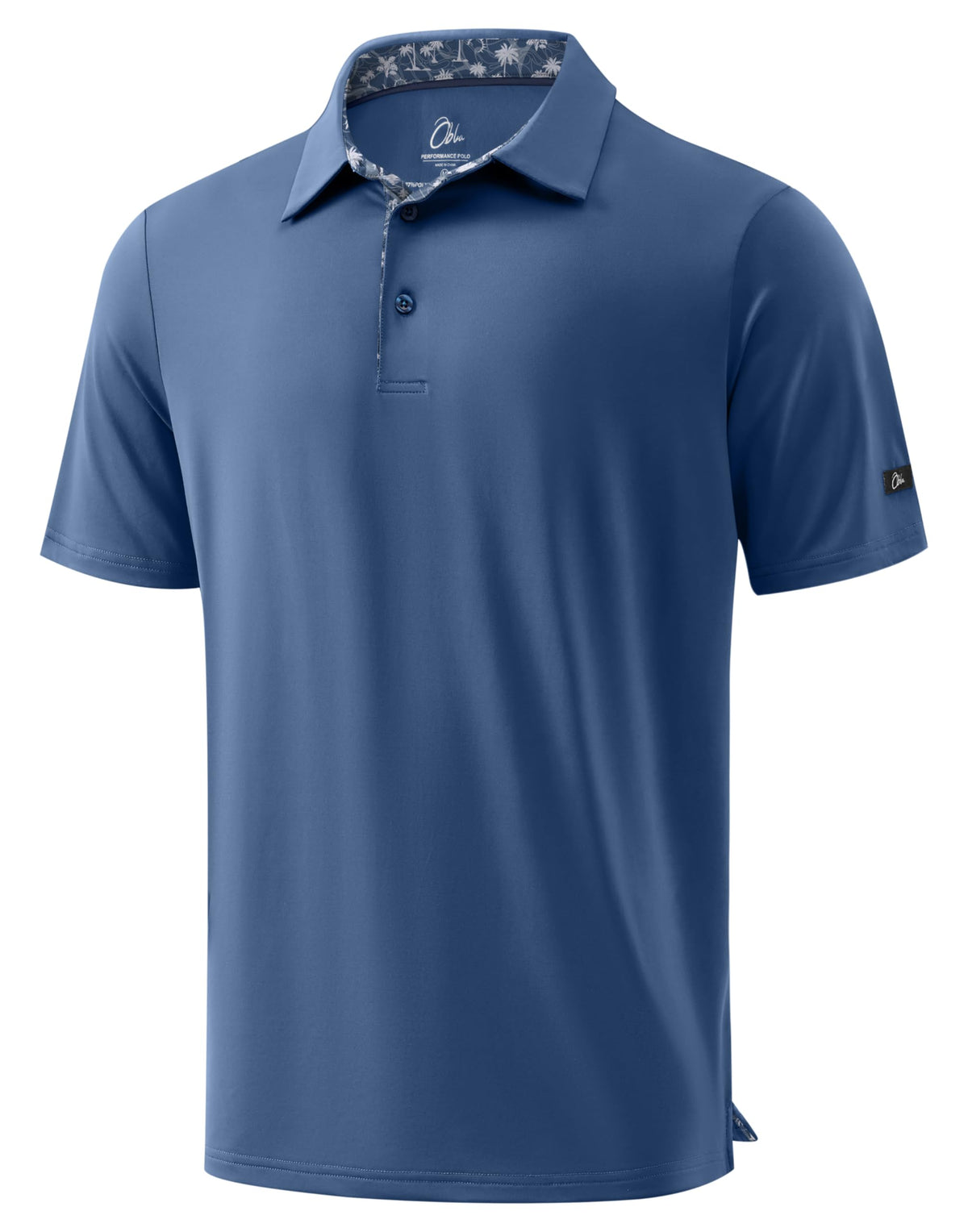 Obla Mens Golf Shirt Short Sleeve Dry Fit Collared Polo Shirts