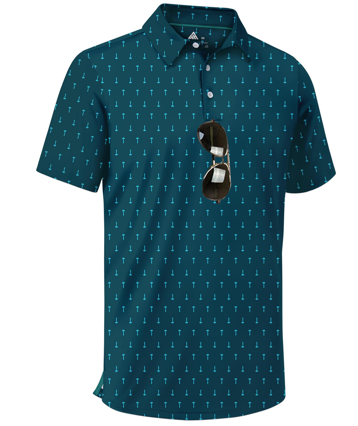 ZITY Men's Golf Shirts Short Sleeve Print Patterns Casual Collared Polo